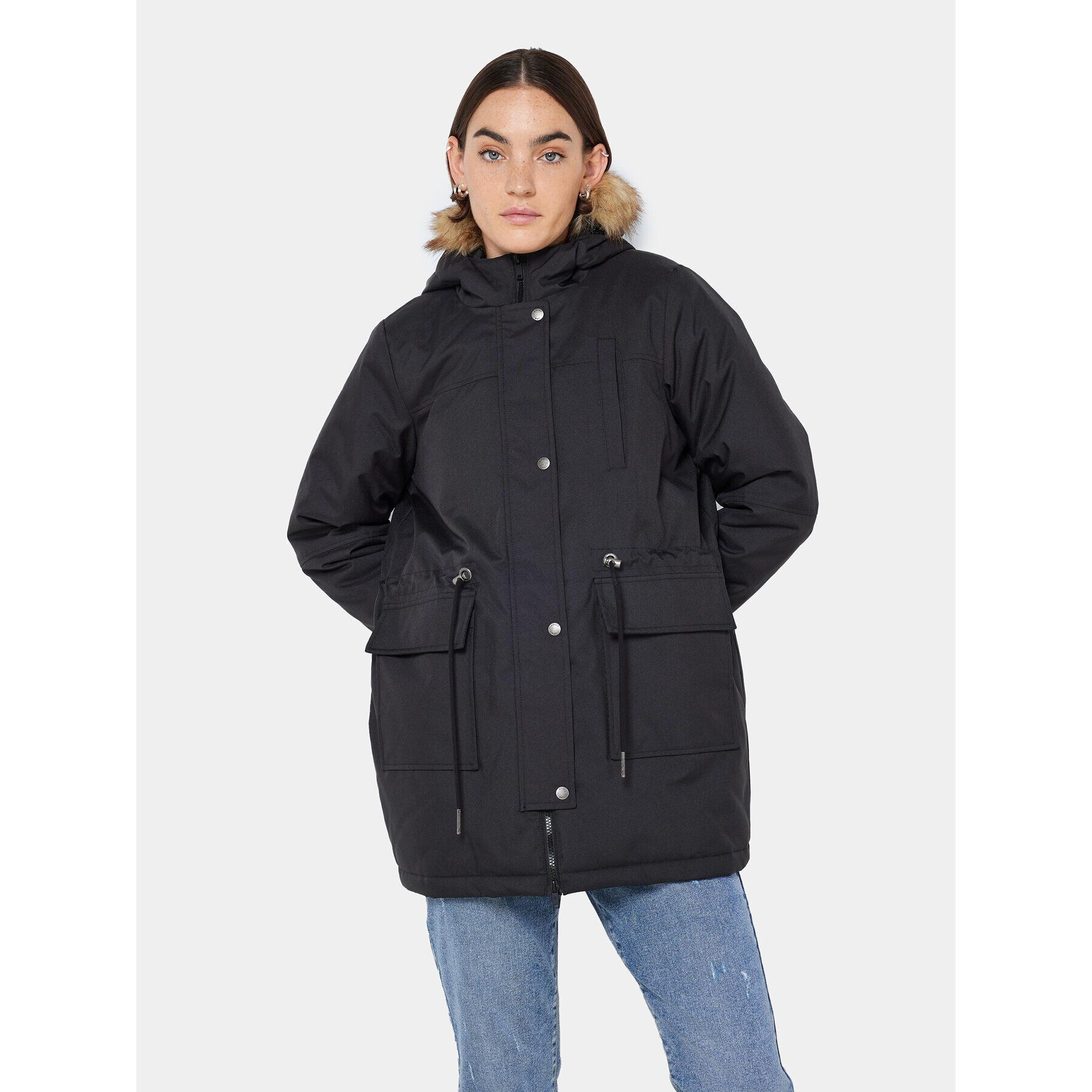 Noisy May Parka Molly 27019265 Črna Regular Fit - Pepit.si