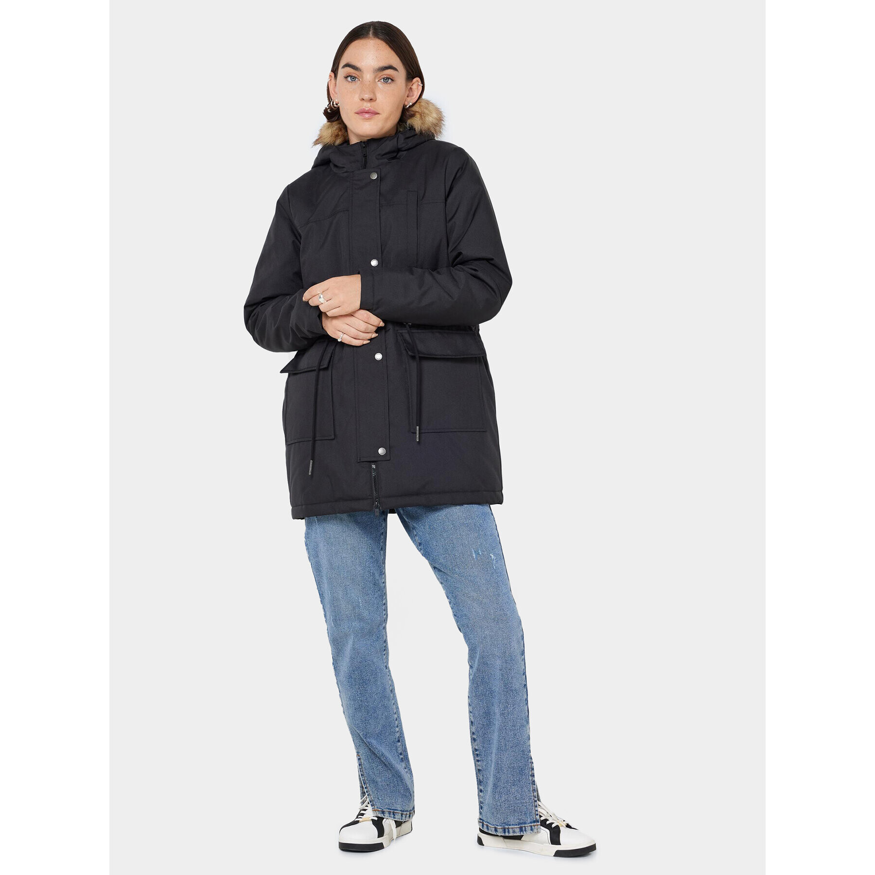 Noisy May Parka Molly 27019265 Črna Regular Fit - Pepit.si