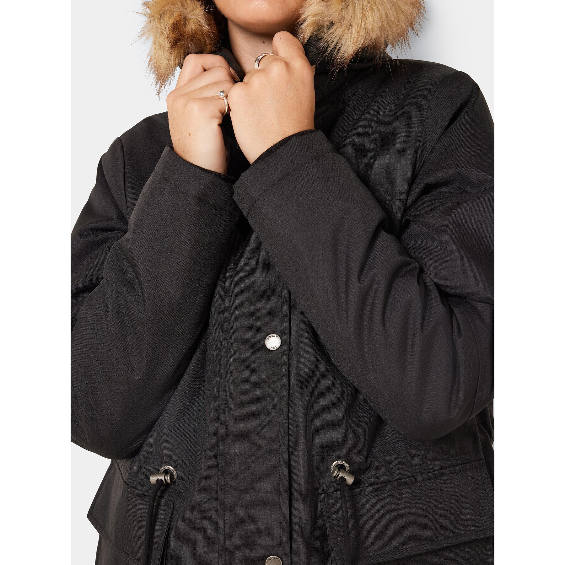 Noisy May Parka Molly 27019265 Črna Regular Fit - Pepit.si