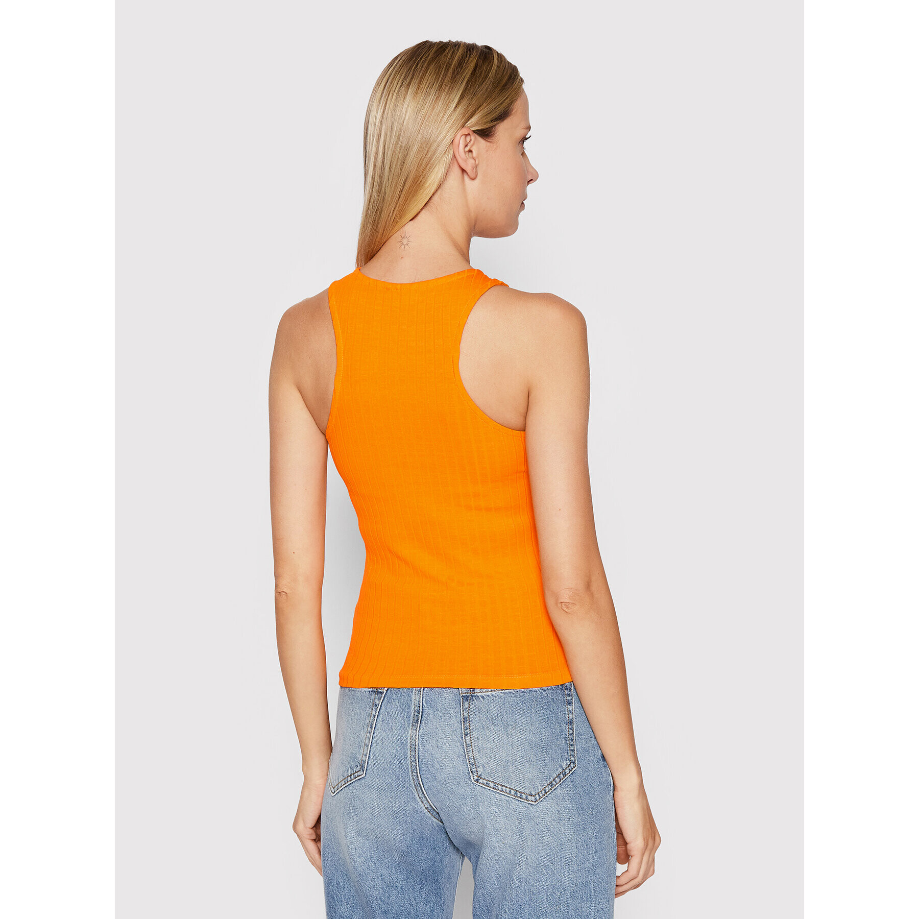 Noisy May Top Paula 27020865 Oranžna Slim Fit - Pepit.si