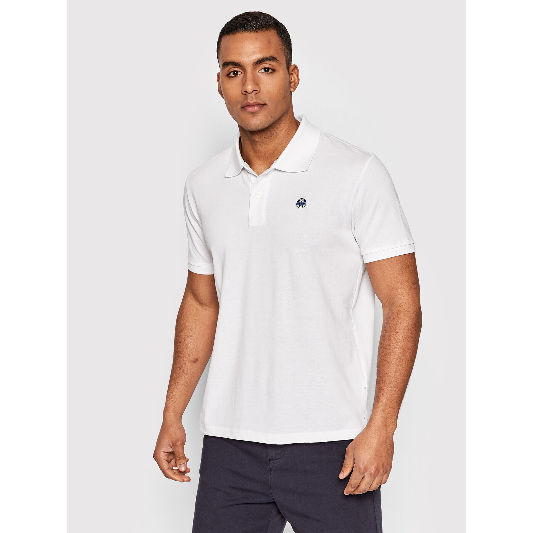 North Sails Polo majica 692352 Bela Regular Fit - Pepit.si