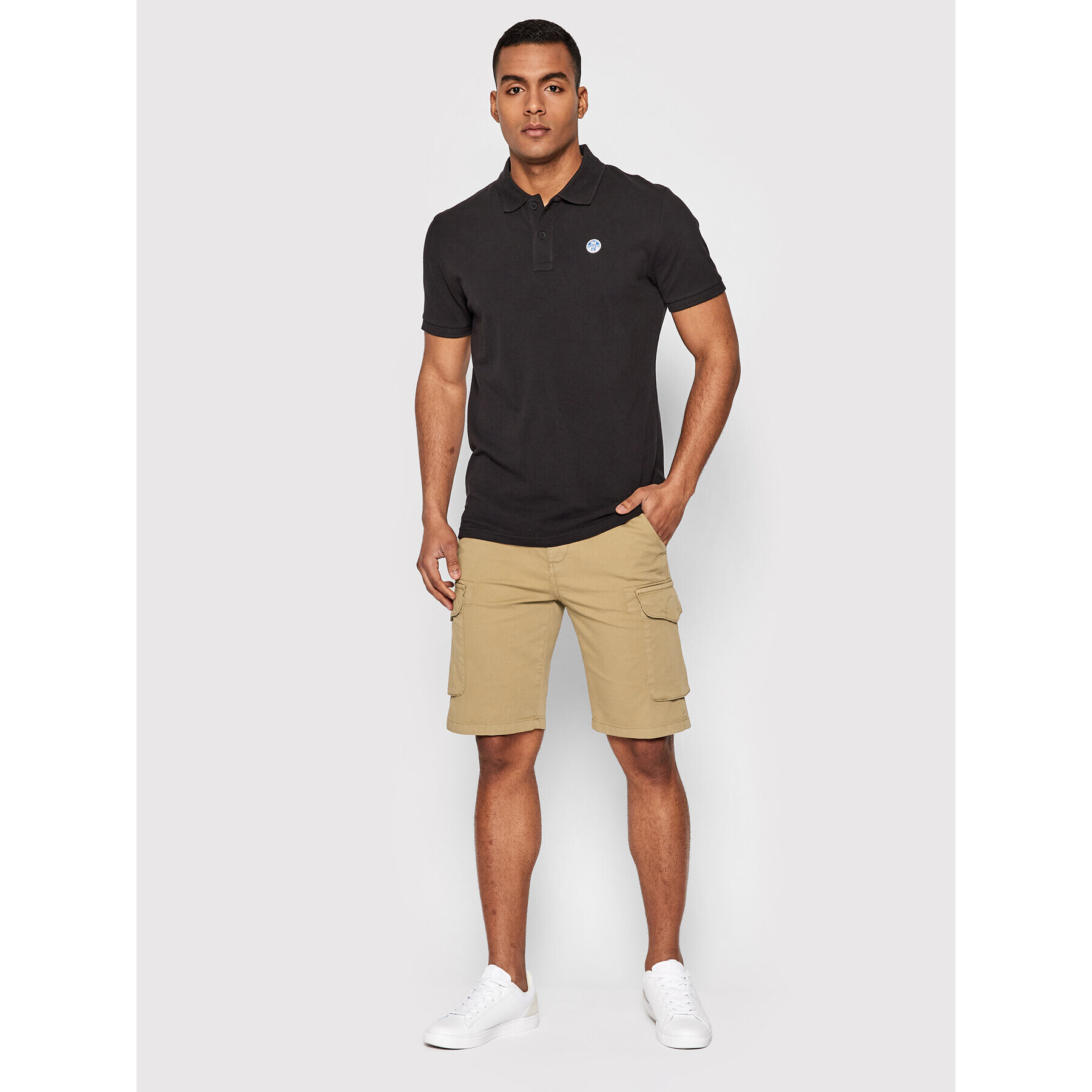 North Sails Polo majica 692352 Črna Regular Fit - Pepit.si