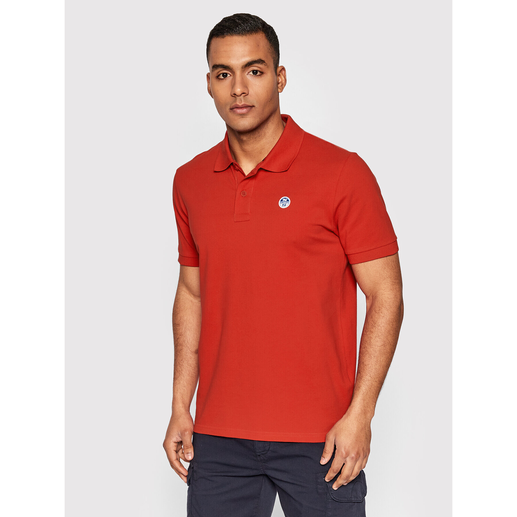 North Sails Polo majica 692352 Rdeča Regular Fit - Pepit.si