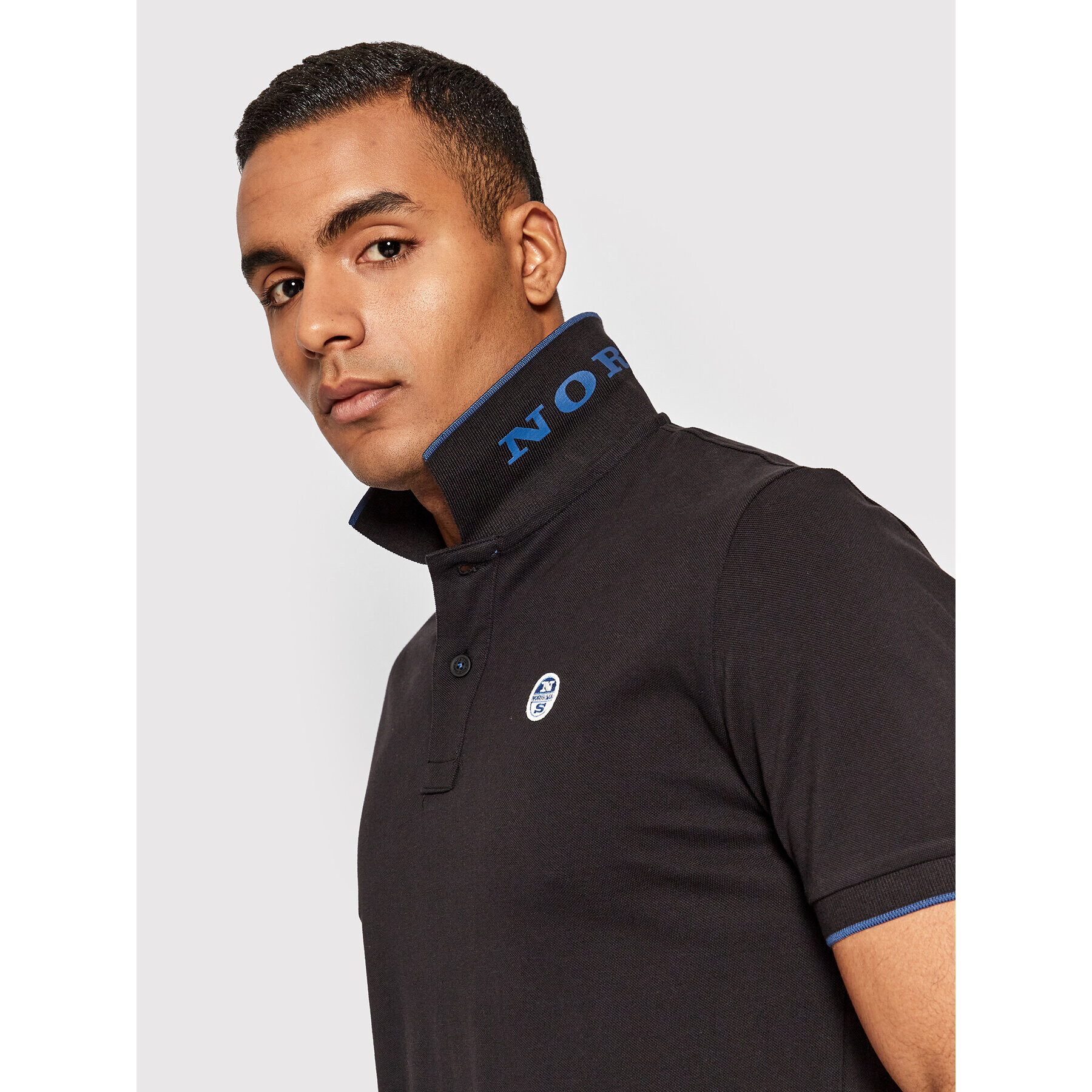 North Sails Polo majica 692353 Črna Regular Fit - Pepit.si