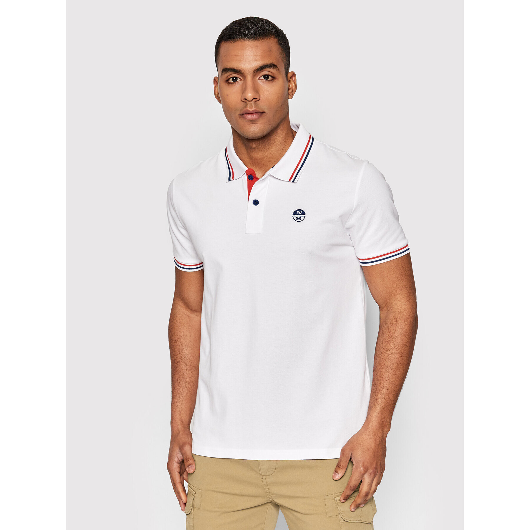 North Sails Polo majica 692354 Bela Regular Fit - Pepit.si