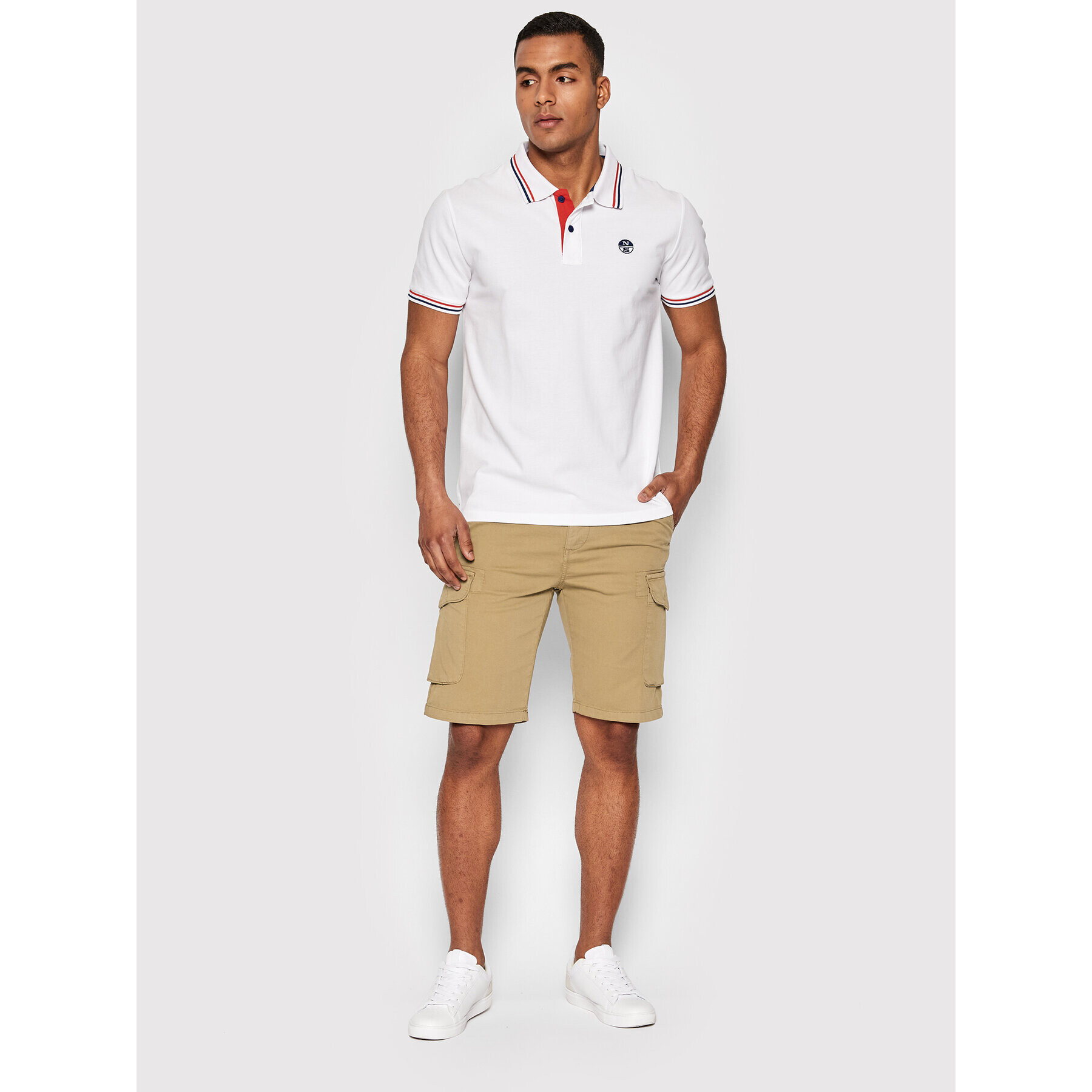 North Sails Polo majica 692354 Bela Regular Fit - Pepit.si