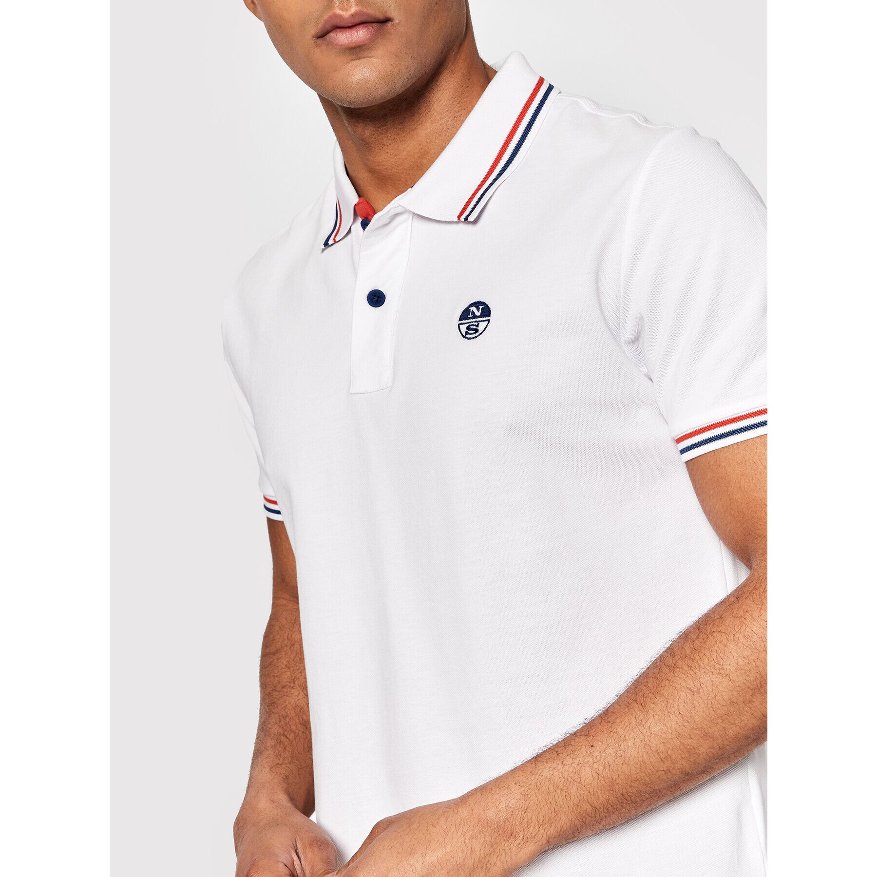 North Sails Polo majica 692354 Bela Regular Fit - Pepit.si