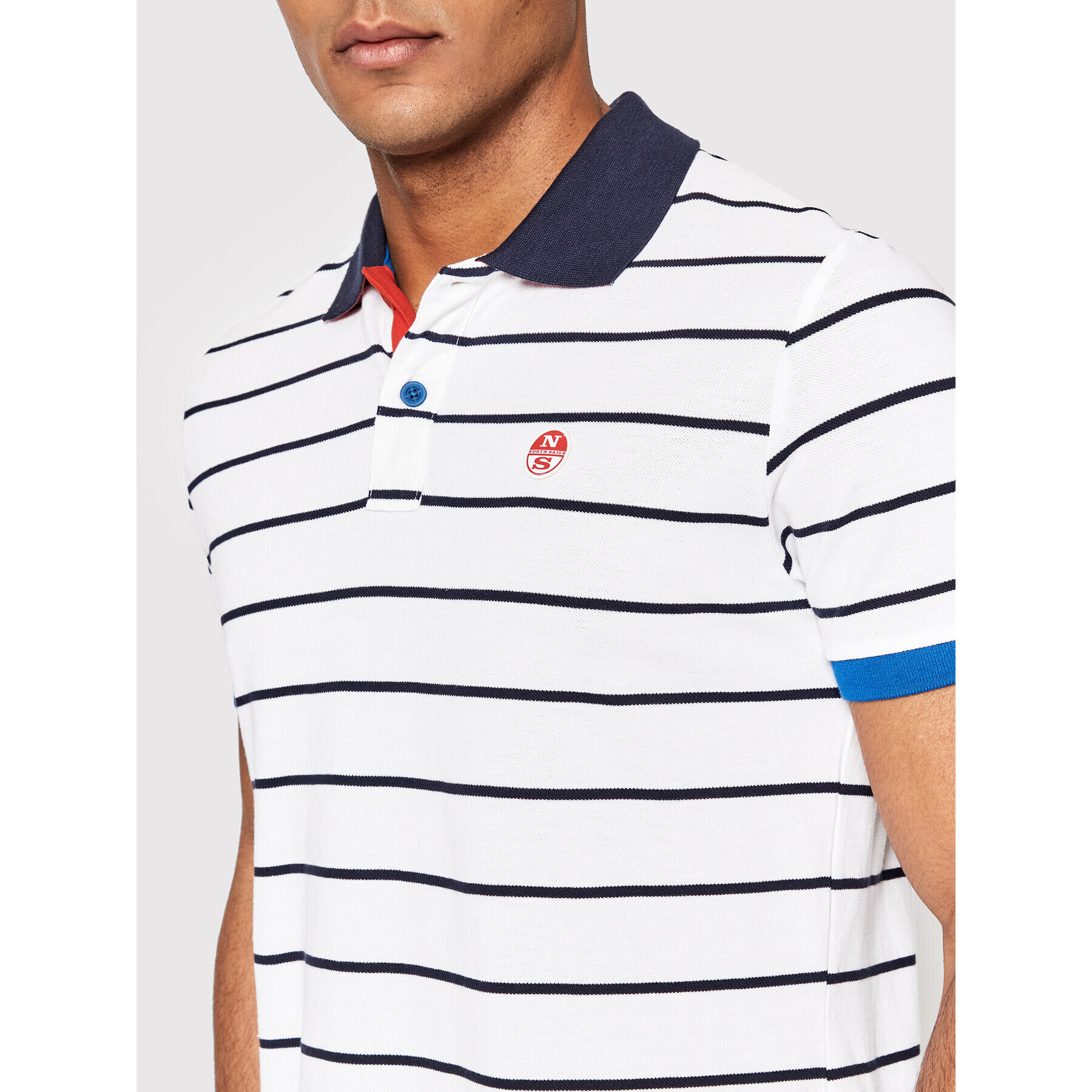 North Sails Polo majica 692374 Bela Regular Fit - Pepit.si