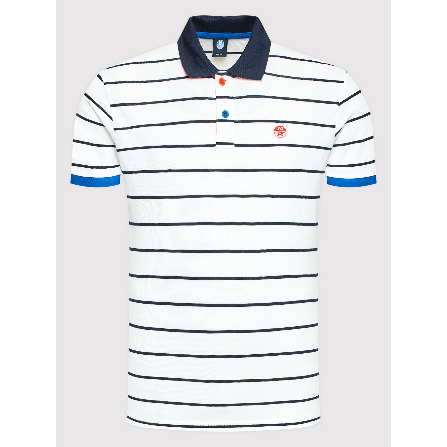 North Sails Polo majica 692374 Bela Regular Fit - Pepit.si