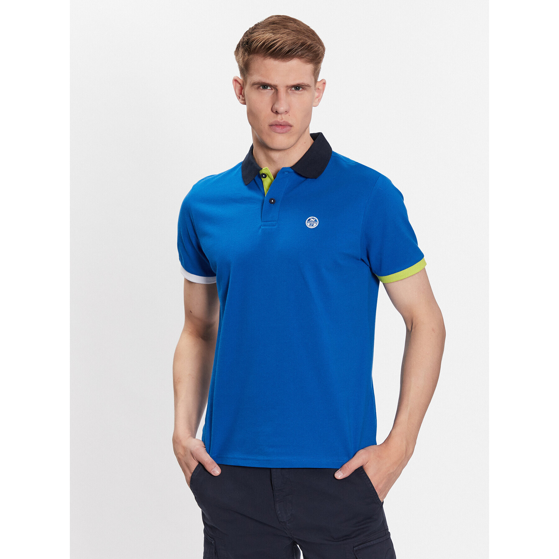 North Sails Polo majica 692398 Modra Regular Fit - Pepit.si