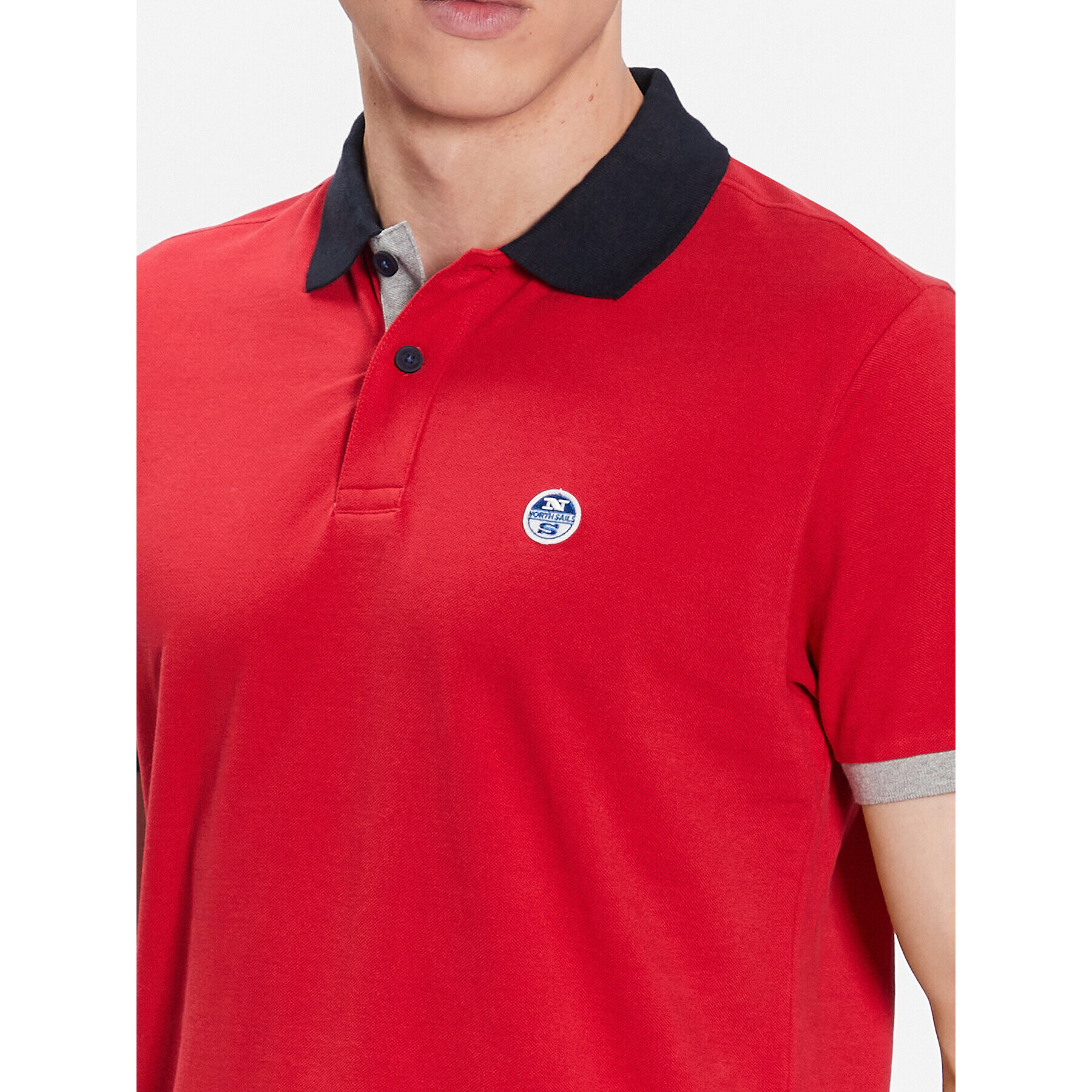 North Sails Polo majica 692398 Rdeča Regular Fit - Pepit.si