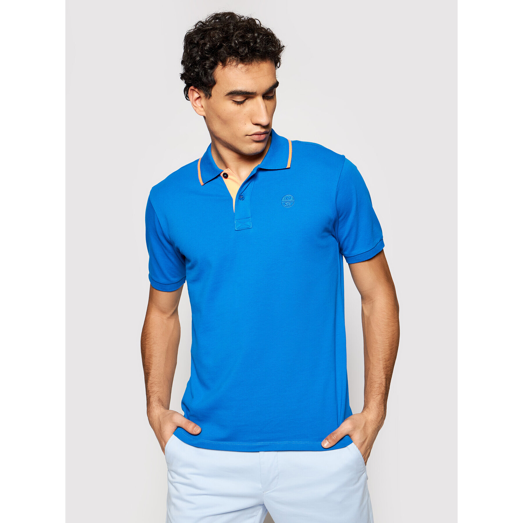 North Sails Polo majica W/Embroidery 692313 0760 Mornarsko modra Regular Fit - Pepit.si