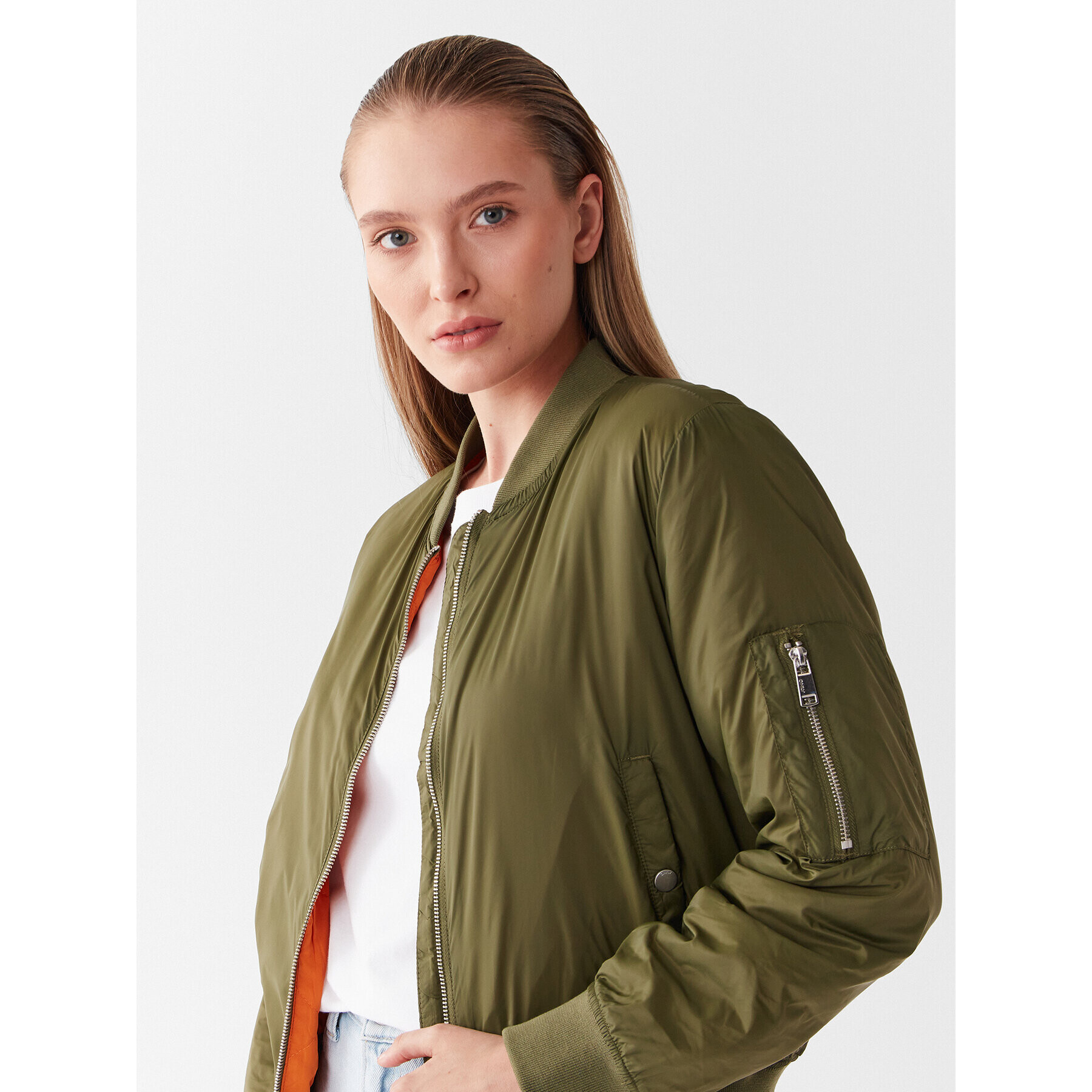 ONLY Bomber jakna 15293313 Zelena Regular Fit - Pepit.si