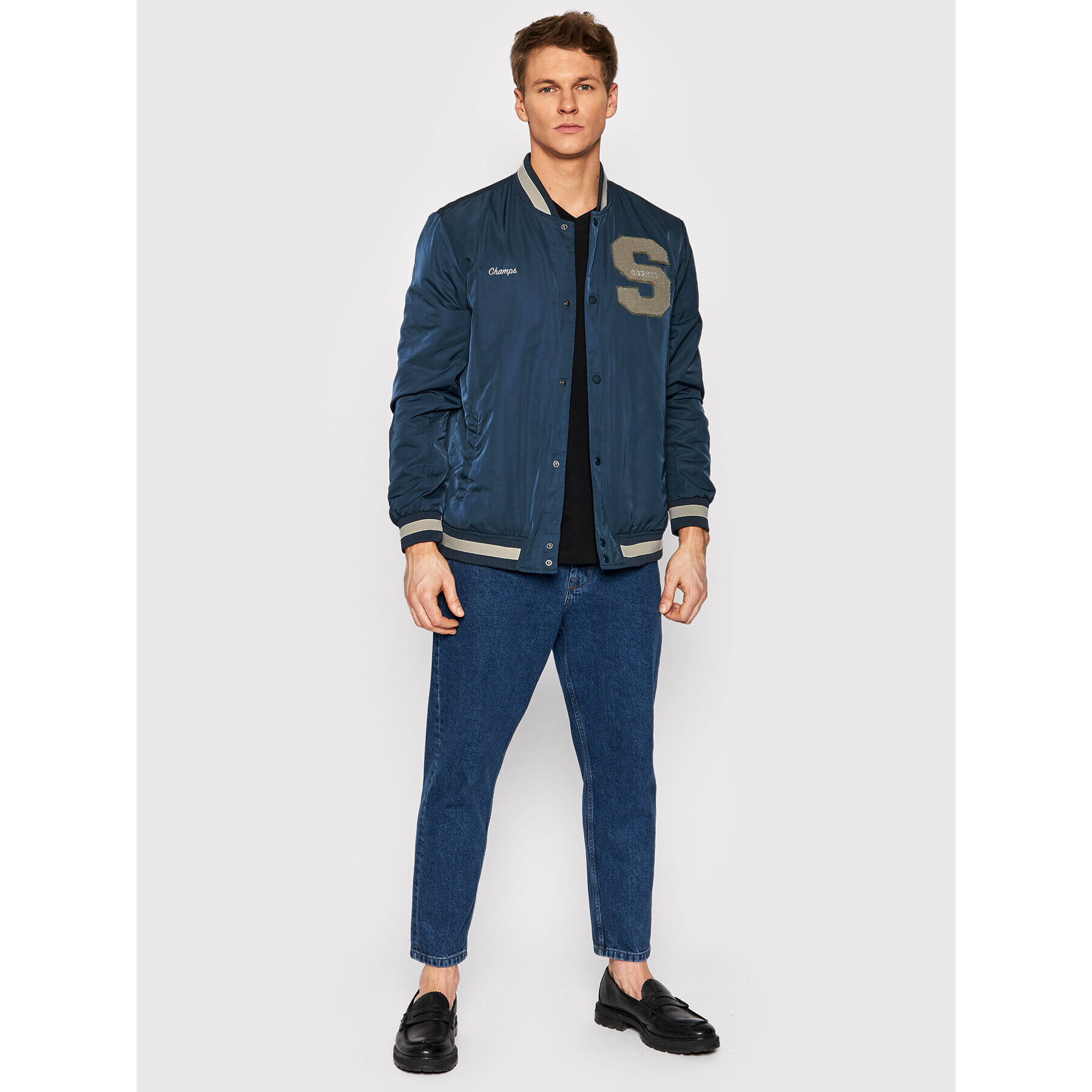 Only & Sons Bomber jakna Ace 22021031 Mornarsko modra Regular Fit - Pepit.si