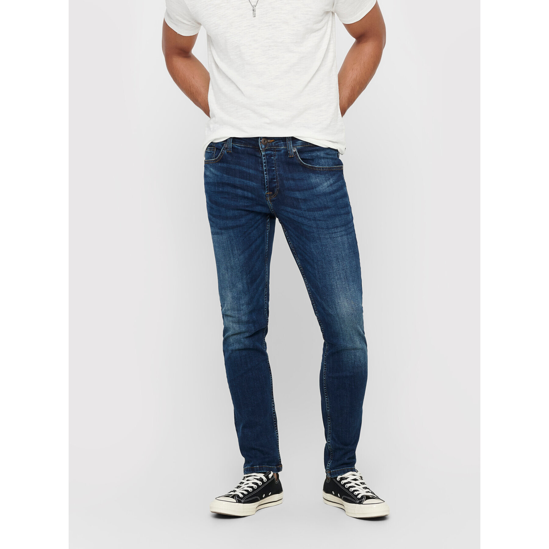 Only & Sons Jeans hlače Weft 22005076 Mornarsko modra Regular Fit - Pepit.si