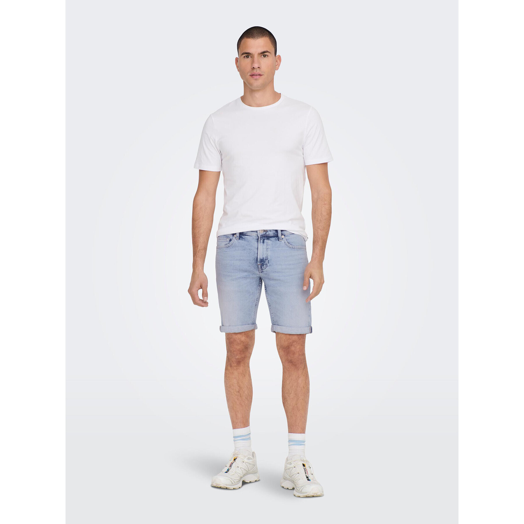 Only & Sons Jeans kratke hlače 22025189 Modra Regular Fit - Pepit.si