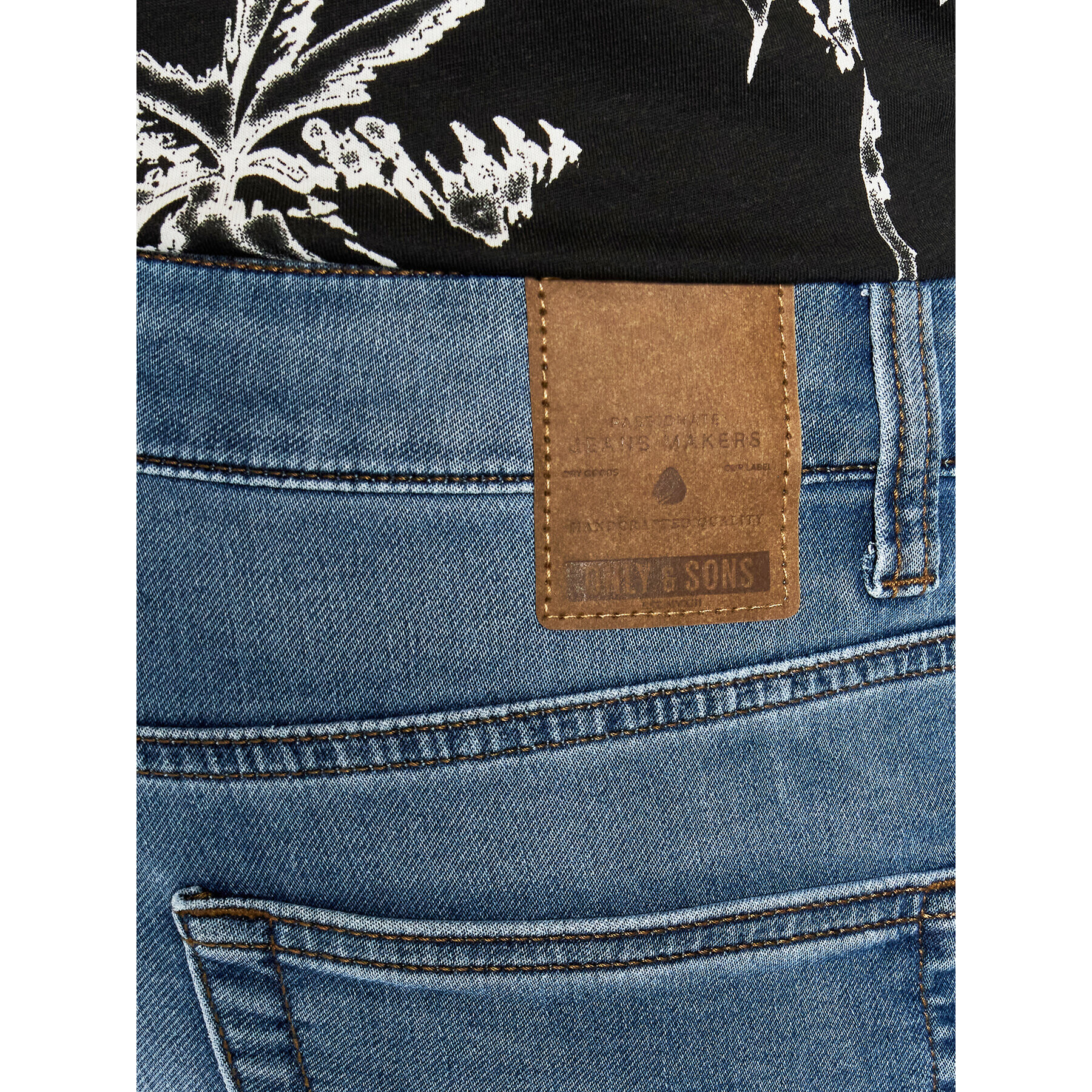 Only & Sons Jeans kratke hlače Ply 22018584 Mornarsko modra Regular Fit - Pepit.si