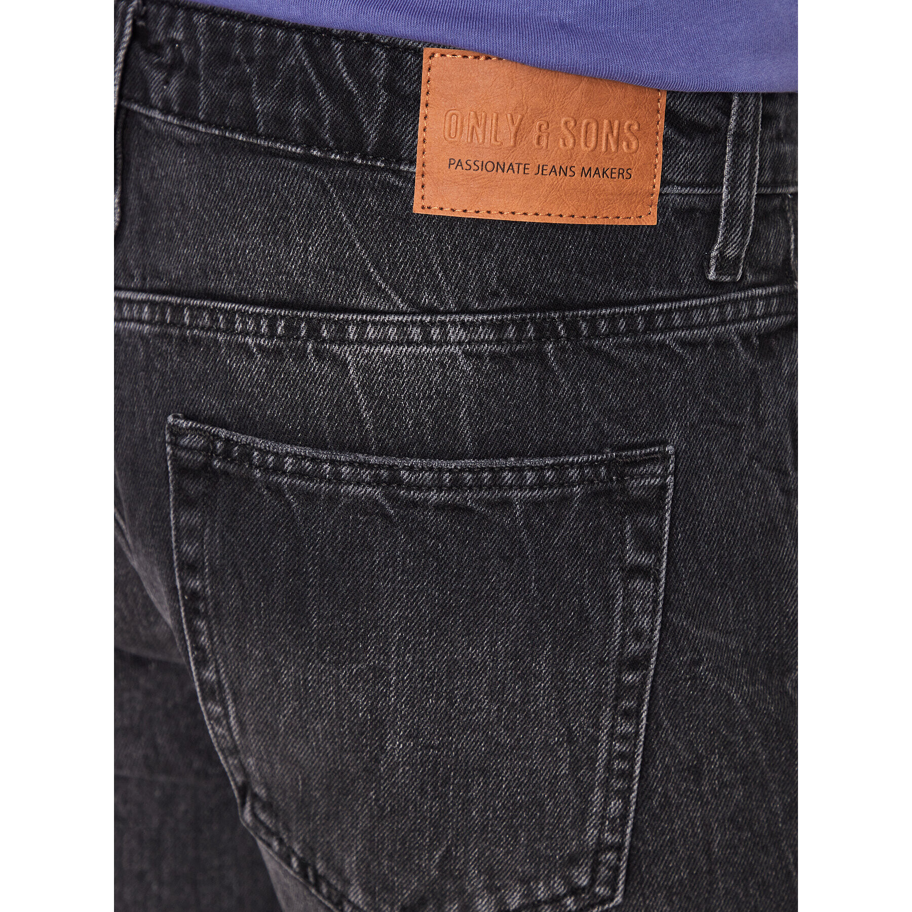 Only & Sons Jeans kratke hlače 22025796 Črna Straight Fit - Pepit.si