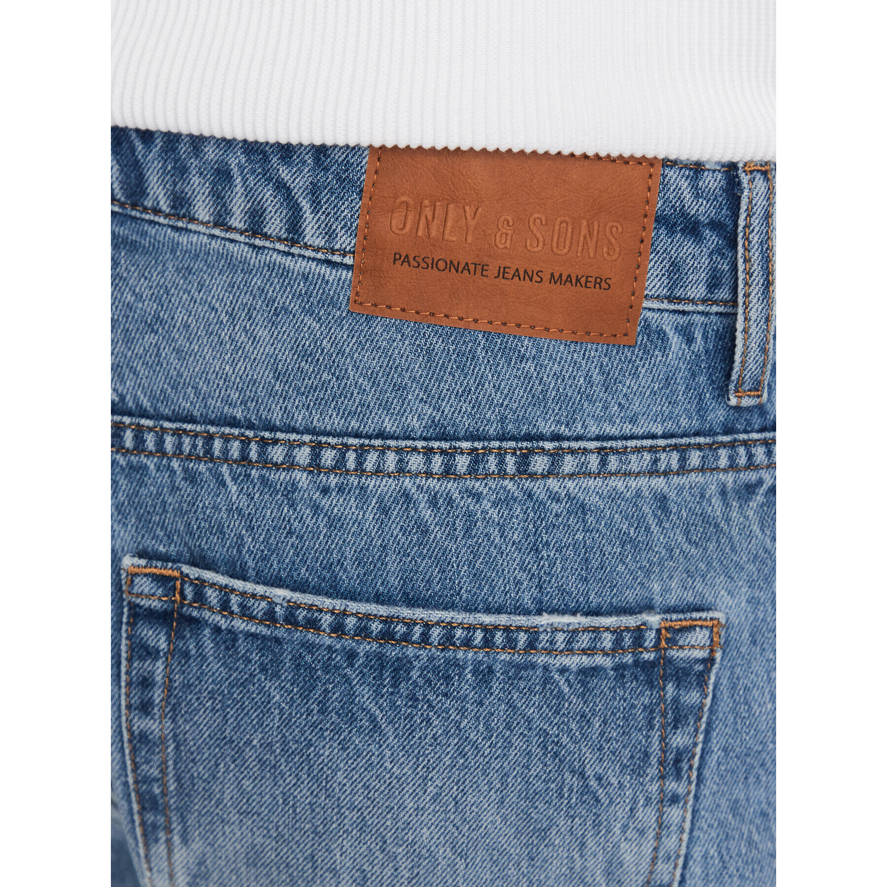 Only & Sons Jeans kratke hlače 22026092 Modra Straight Fit - Pepit.si