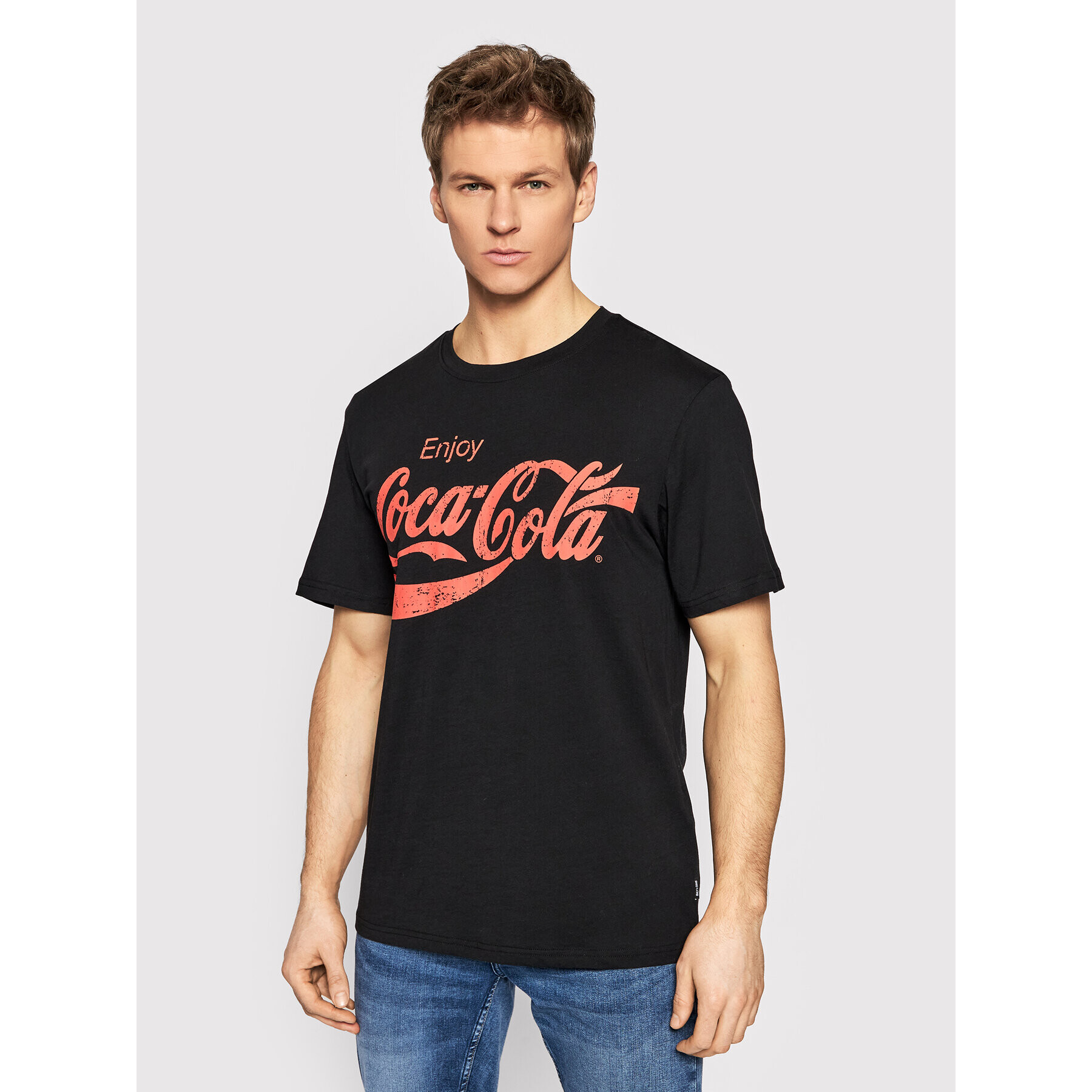 Only & Sons Majica COCA-COLA 22023351 Črna Regular Fit - Pepit.si