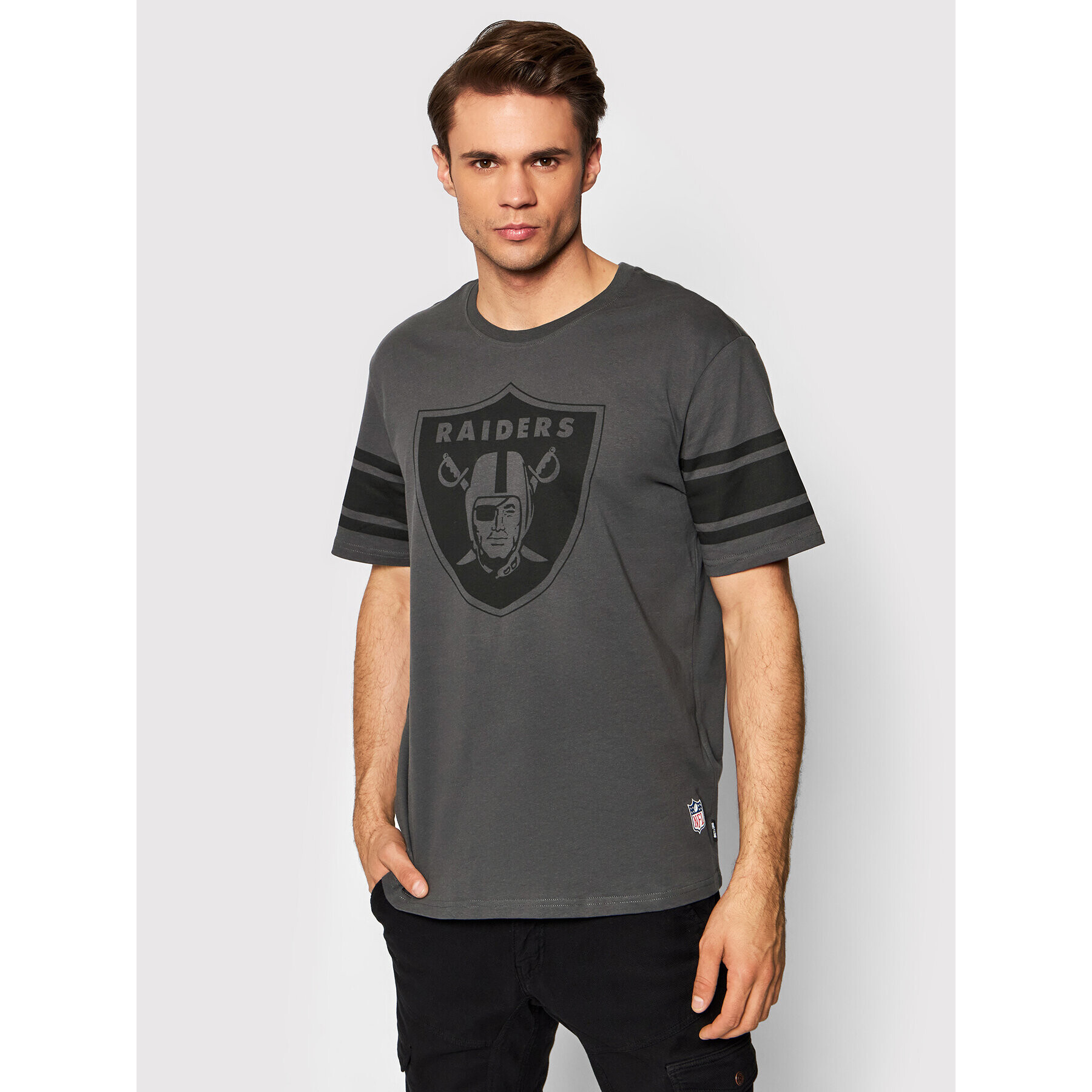 Only & Sons Majica NFL 22021464 Siva Regular Fit - Pepit.si