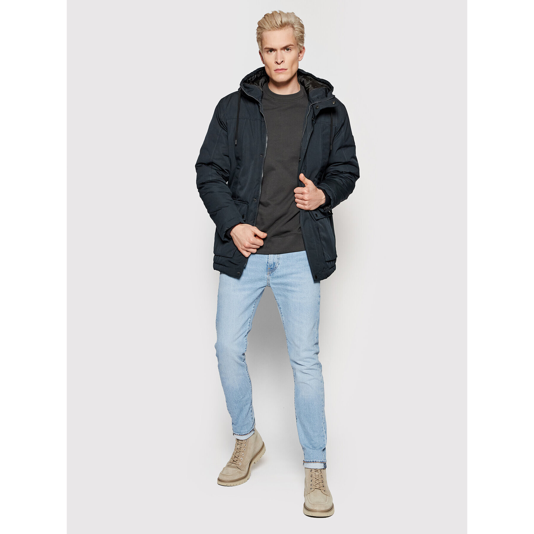 Only & Sons Parka Jayden 22022654 Mornarsko modra Regular Fit - Pepit.si