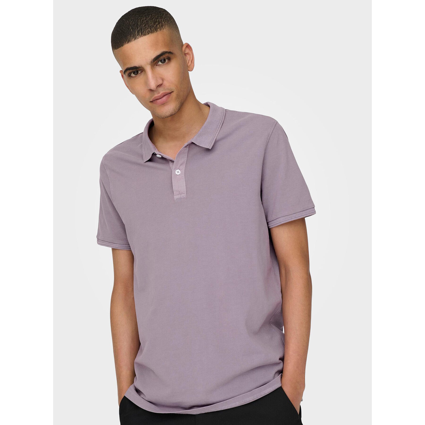 Only & Sons Polo majica 22021769 Vijolična Slim Fit - Pepit.si