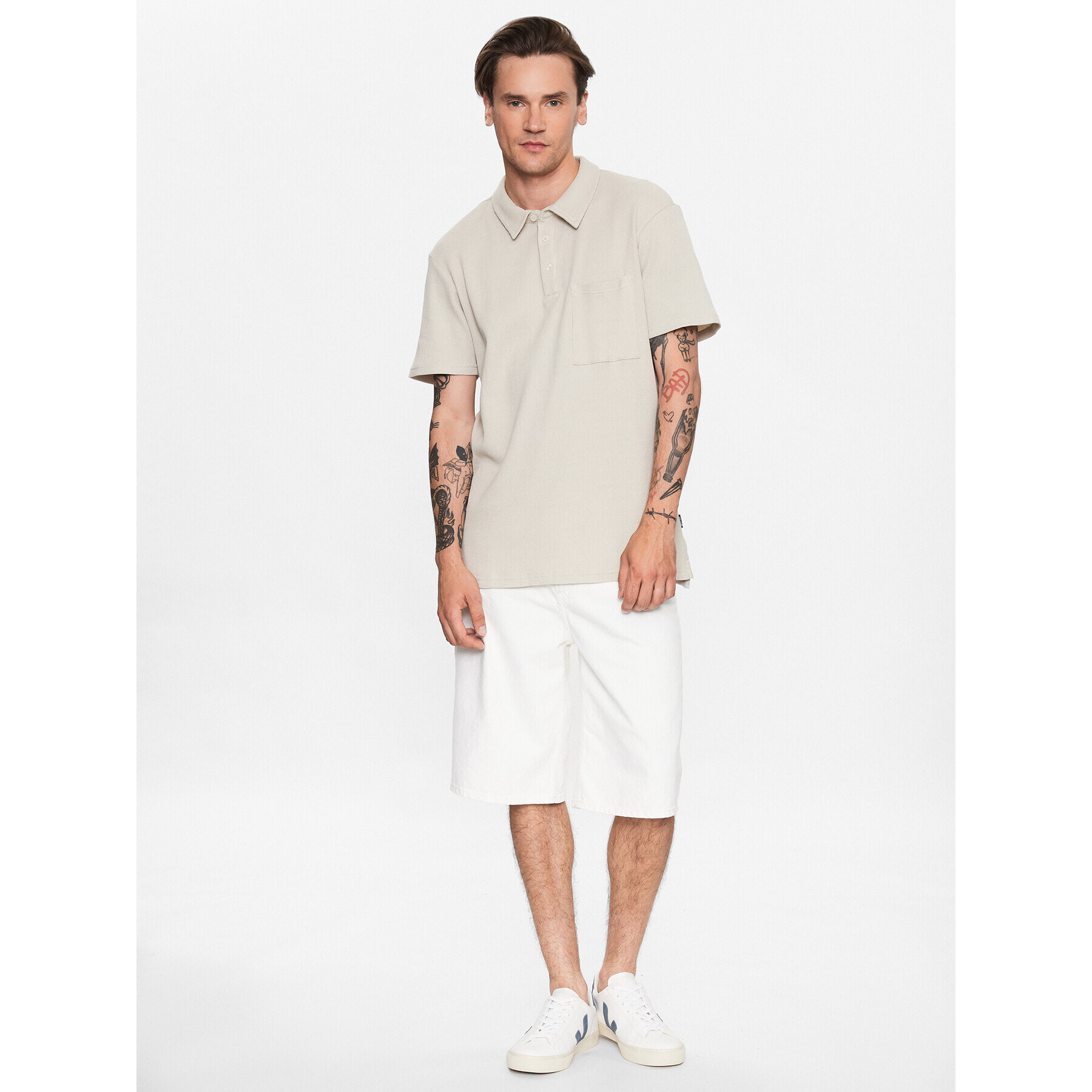 Only & Sons Polo majica 22025276 Bež Regular Fit - Pepit.si