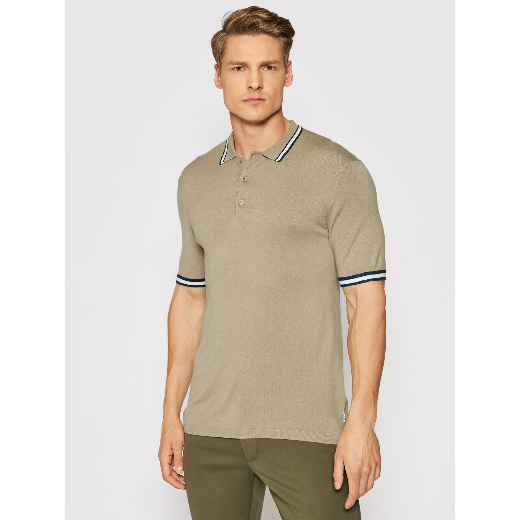 Only & Sons Polo majica Adam 22019502 Bež Regular Fit - Pepit.si