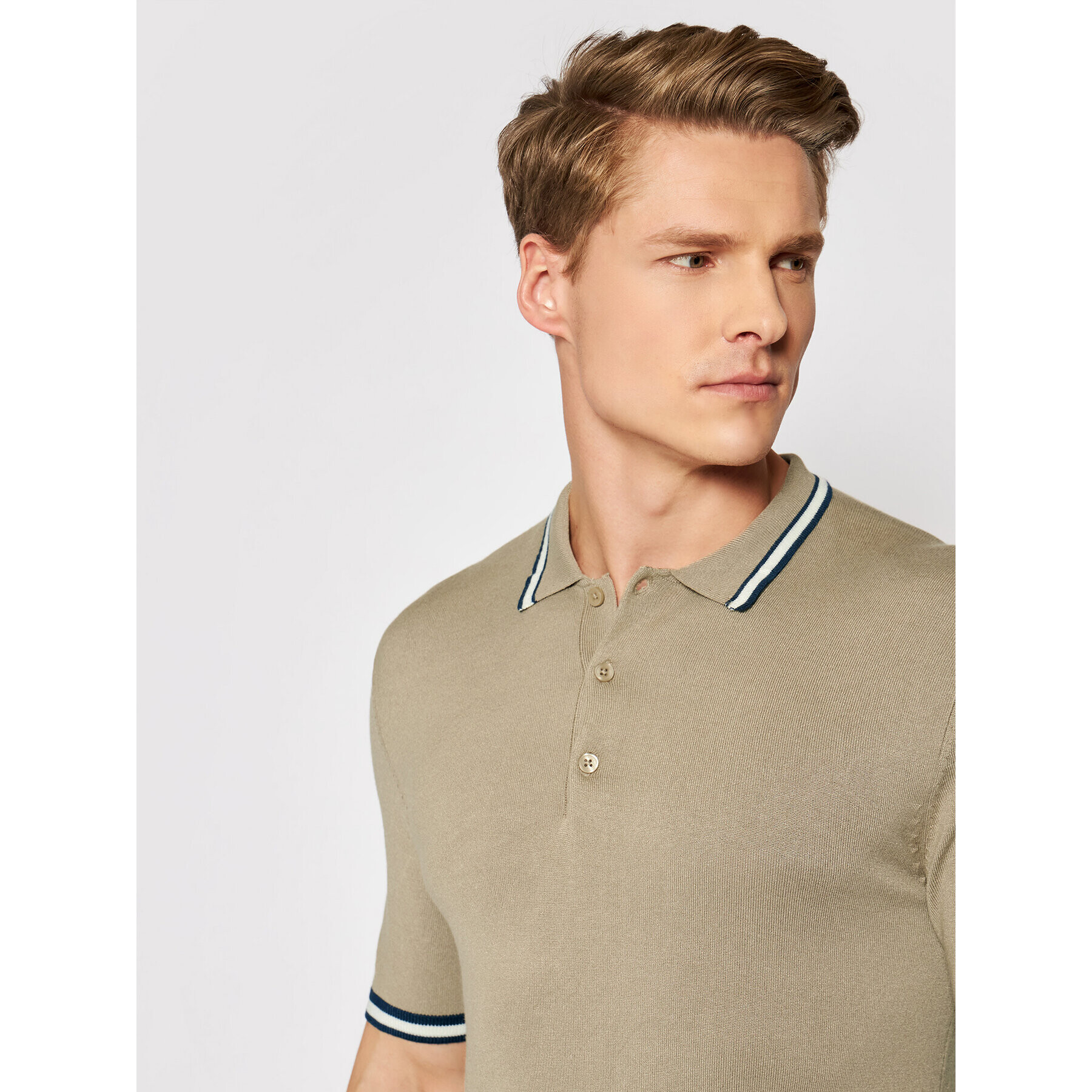 Only & Sons Polo majica Adam 22019502 Bež Regular Fit - Pepit.si