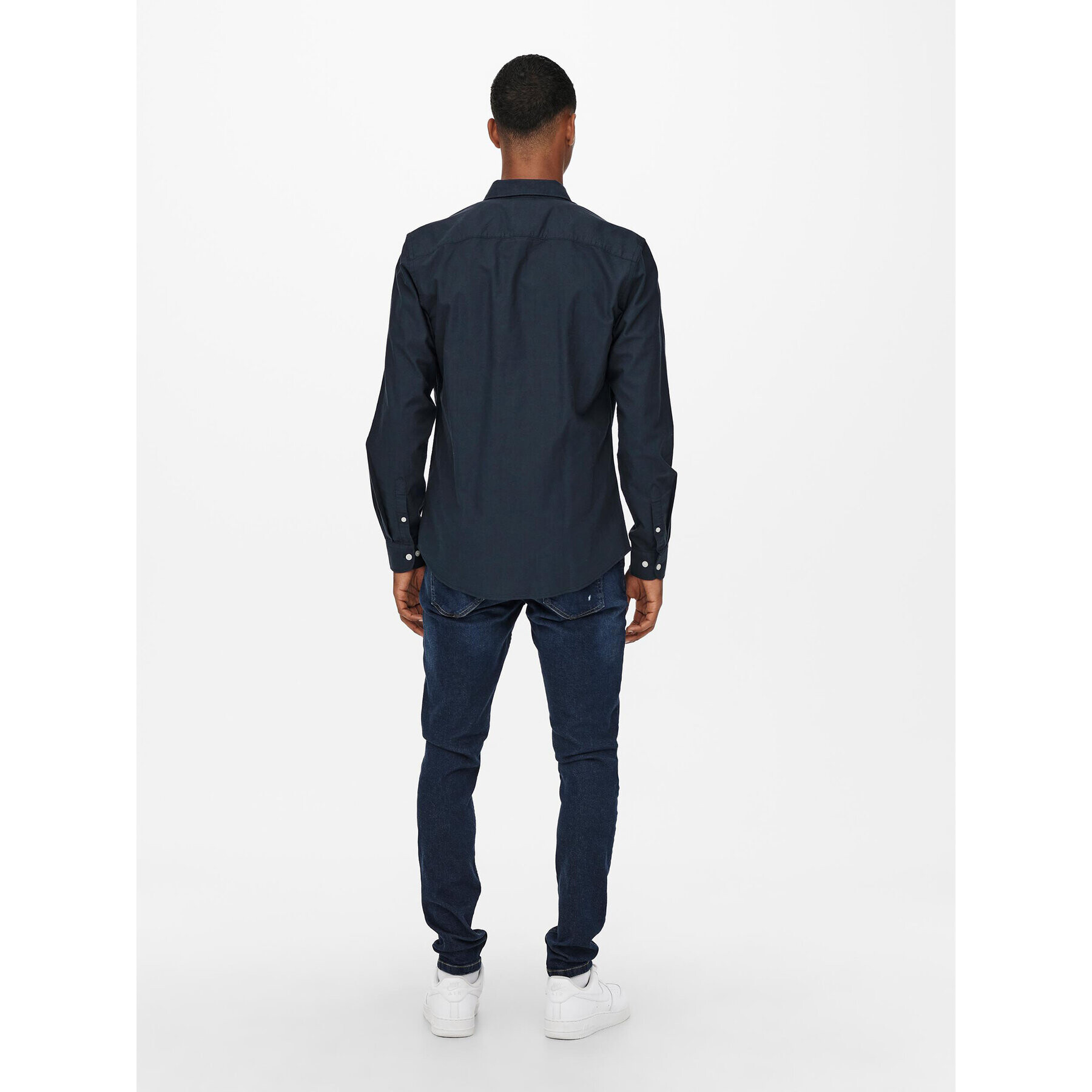 Only & Sons Srajca 22019669 Mornarsko modra Slim Fit - Pepit.si