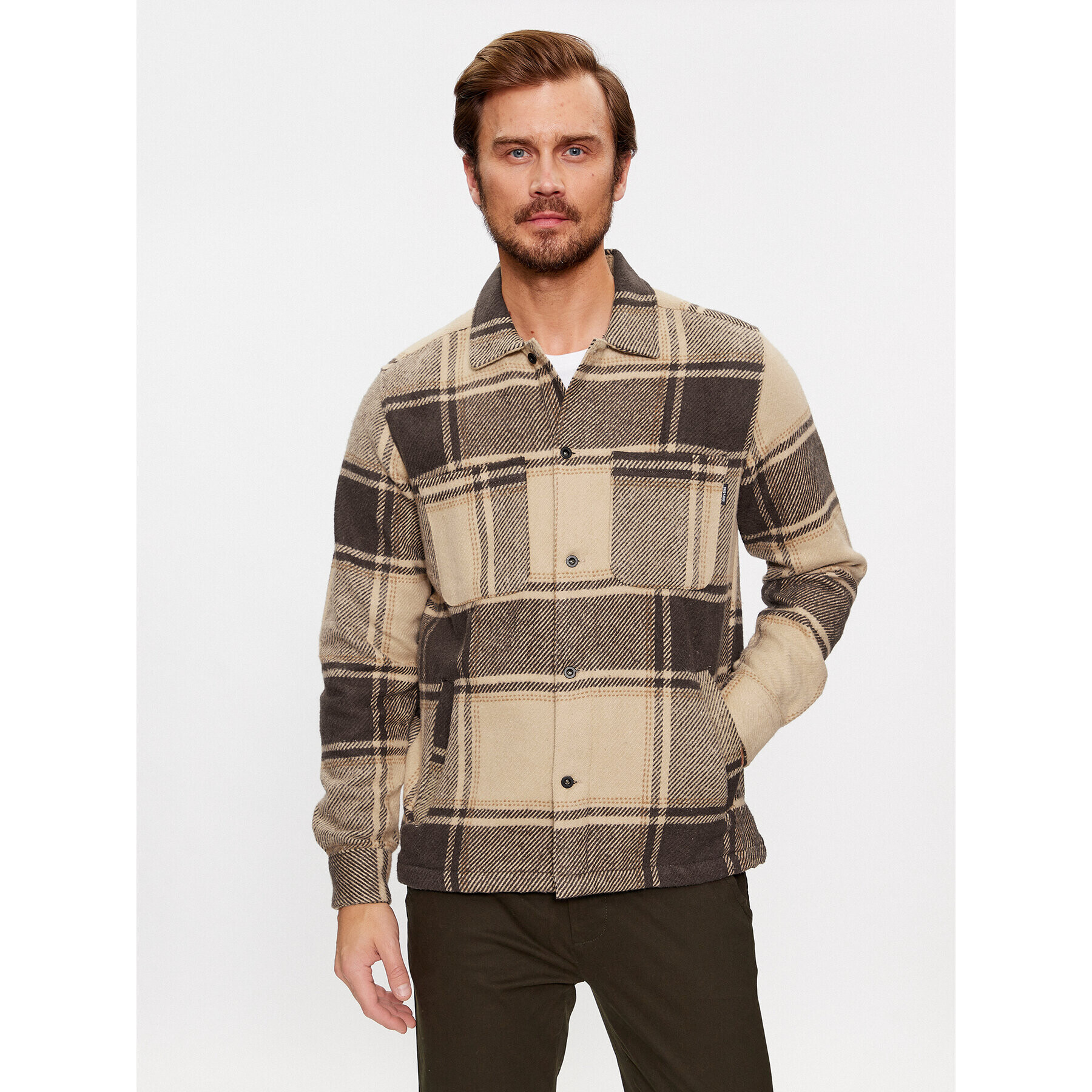 Only & Sons Srajca 22026663 Bež Loose Fit - Pepit.si