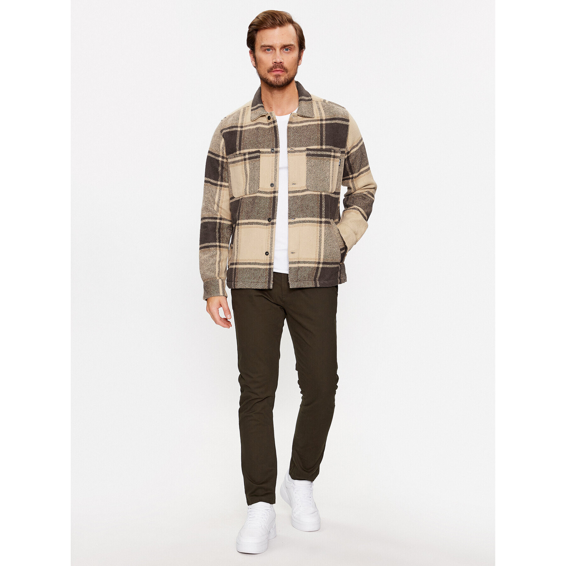 Only & Sons Srajca 22026663 Bež Loose Fit - Pepit.si