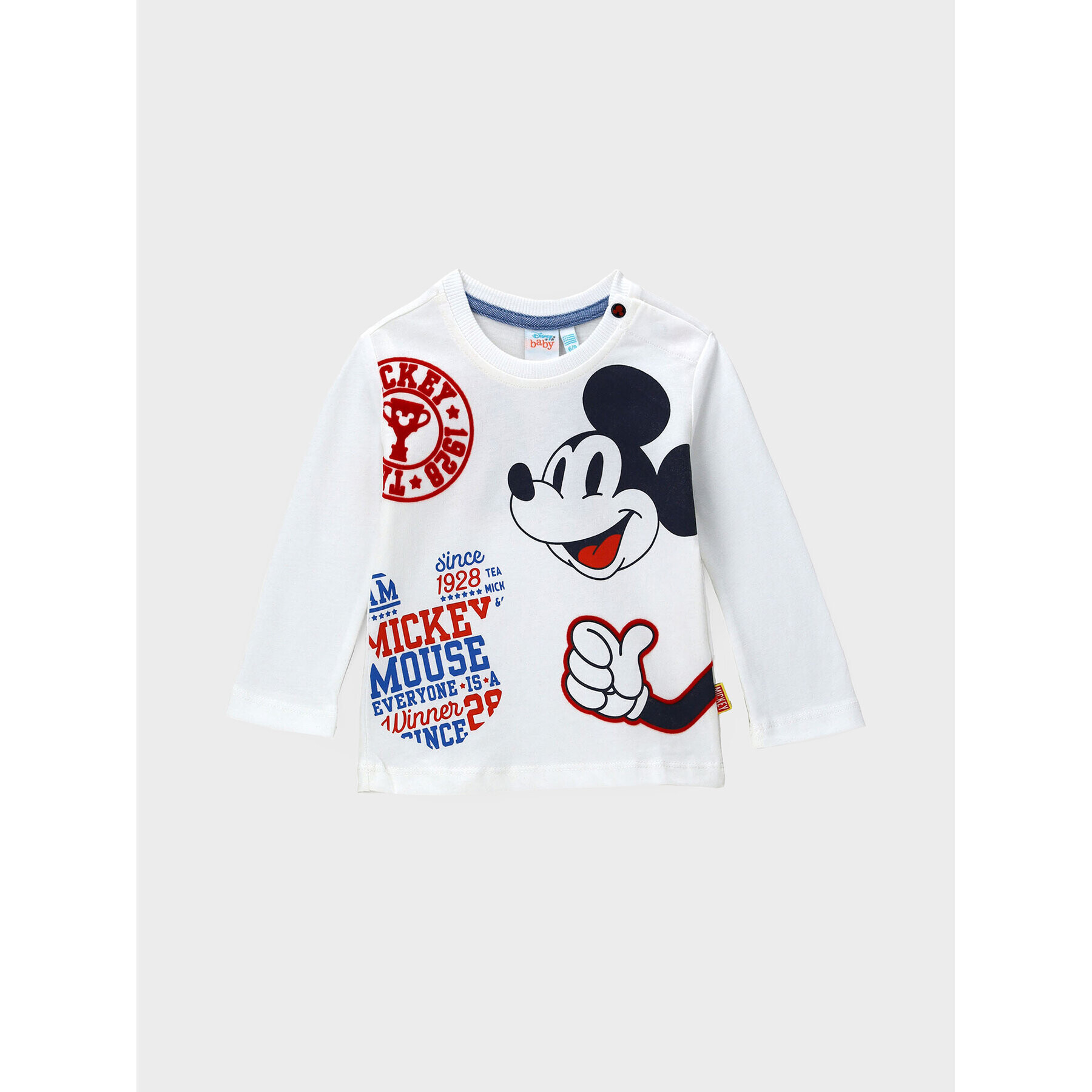 Original Marines Bluza MICKEY MOUSE DCAV0617NM Bela Regular Fit - Pepit.si