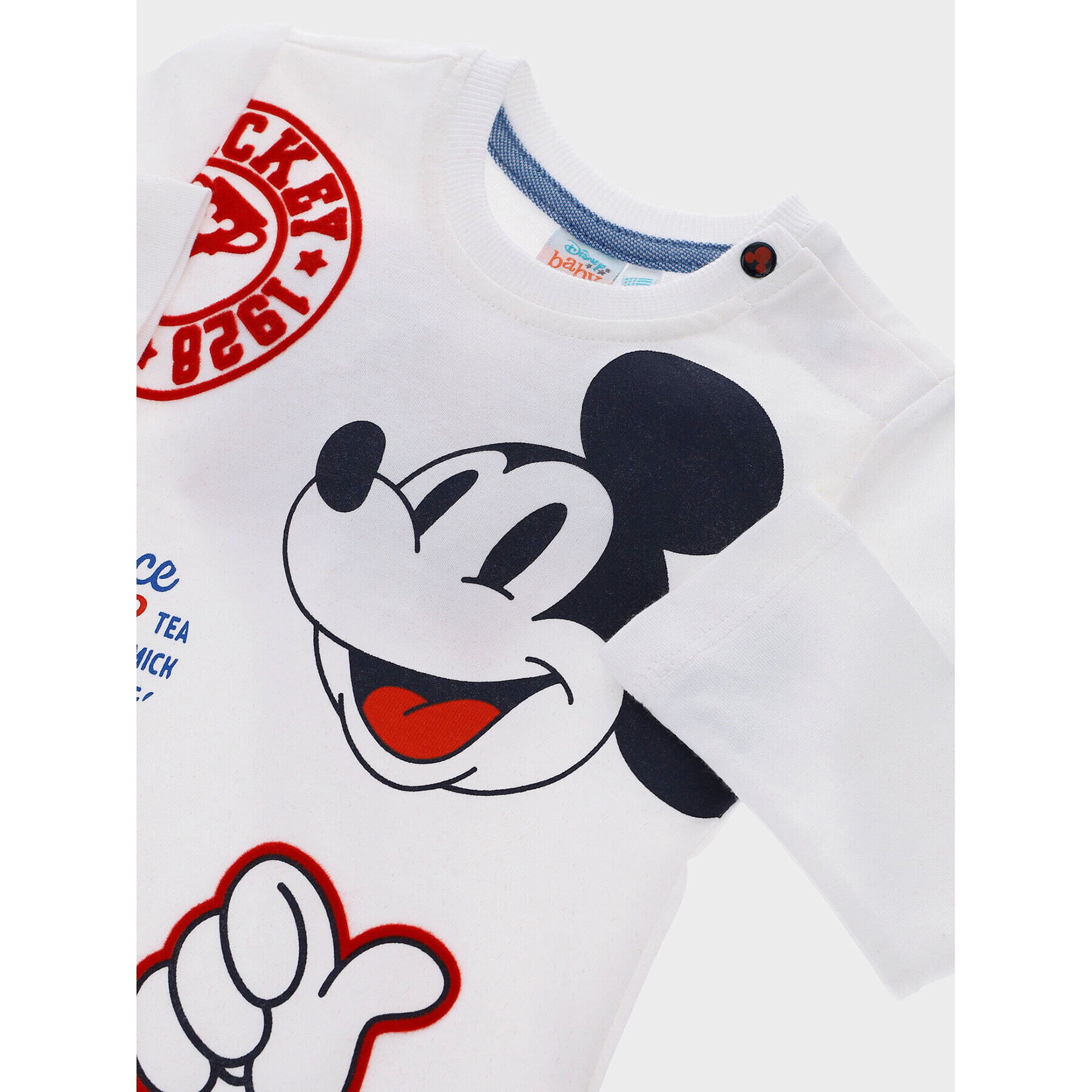 Original Marines Bluza MICKEY MOUSE DCAV0617NM Bela Regular Fit - Pepit.si