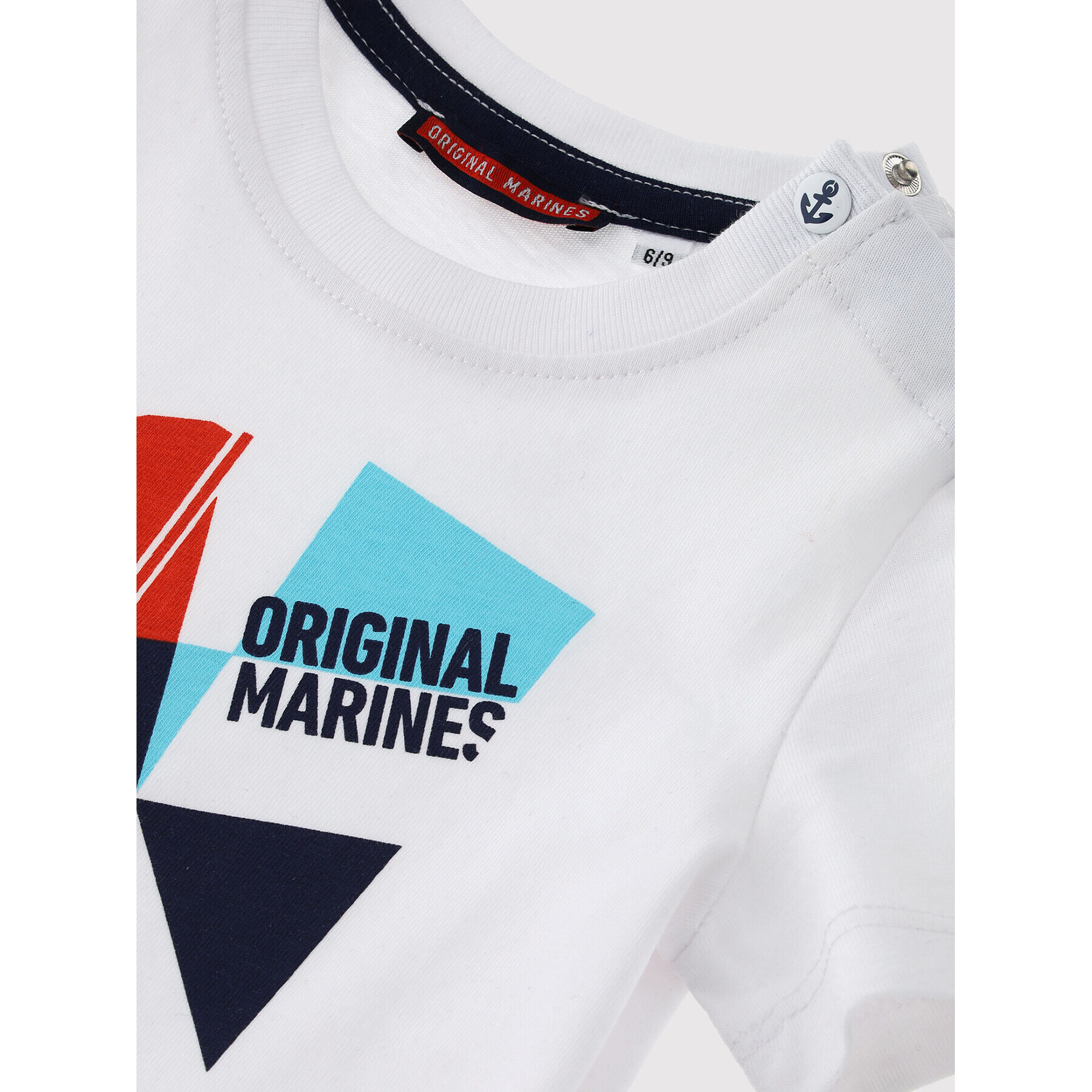 Original Marines Majica DCP0405NM Bela Regular Fit - Pepit.si