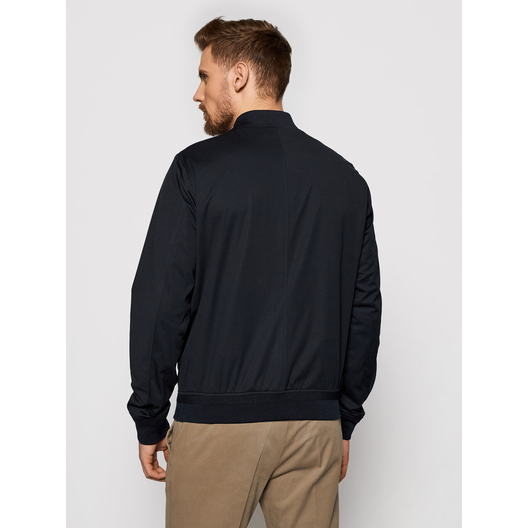 Oscar Jacobson Bomber jakna Linus 8329 9642 Mornarsko modra Regular Fit - Pepit.si