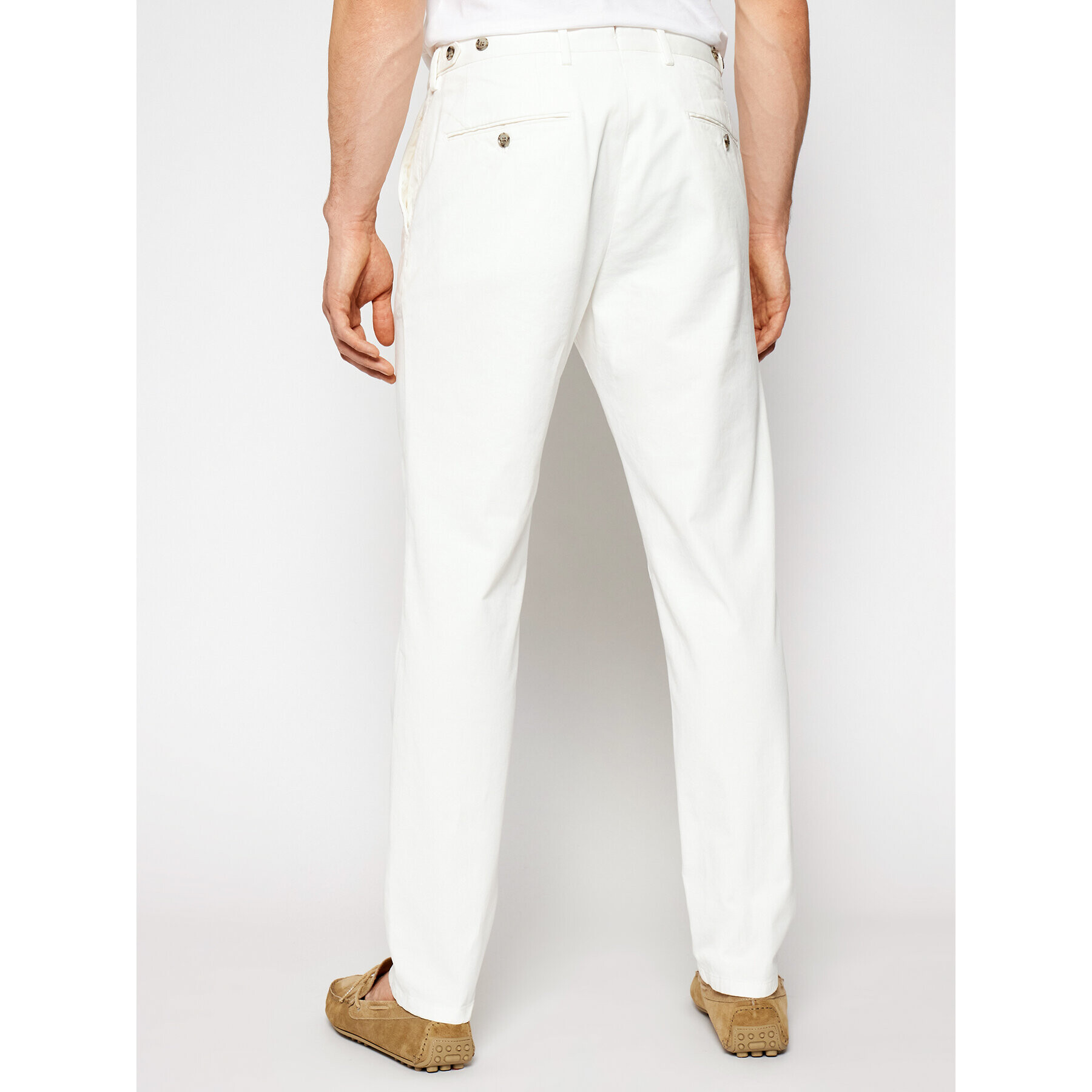 Oscar Jacobson Chino hlače Danwick 5176 4305 Bela Slim Fit - Pepit.si