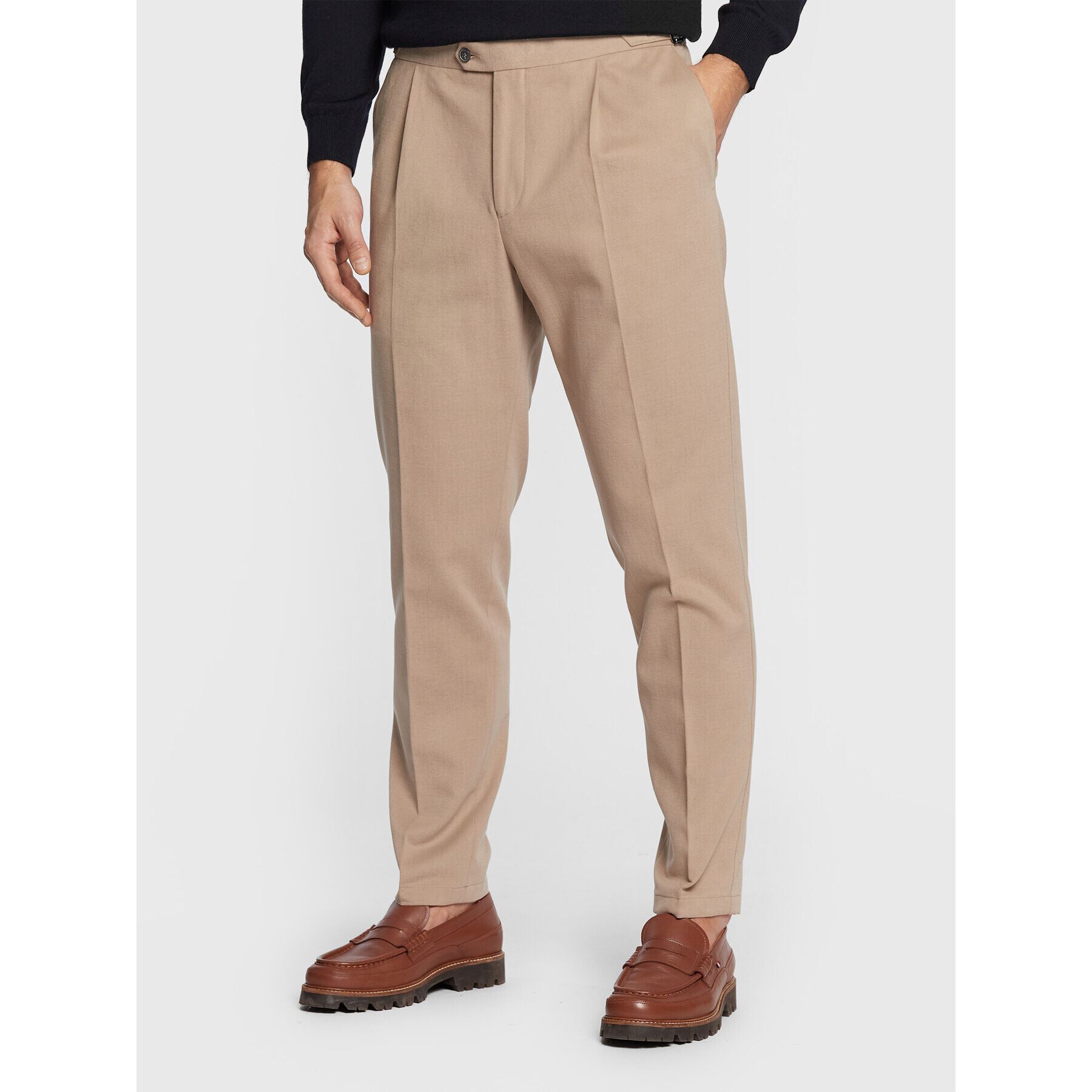 Oscar Jacobson Chino hlače Delon 5417 5771 Bež Slim Fit - Pepit.si