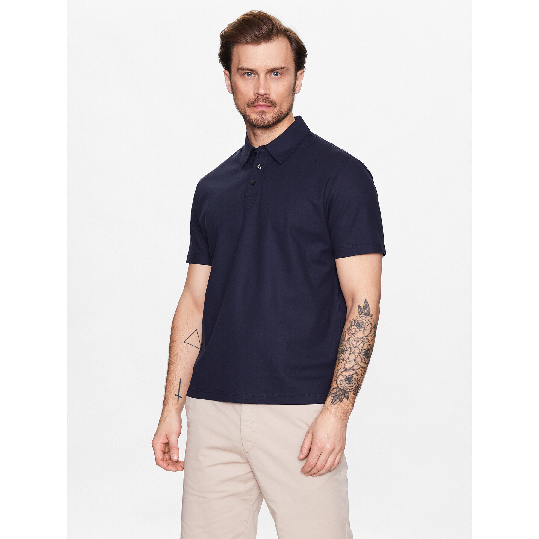 Oscar Jacobson Polo majica Wade 6960 5108 Mornarsko modra Regular Fit - Pepit.si