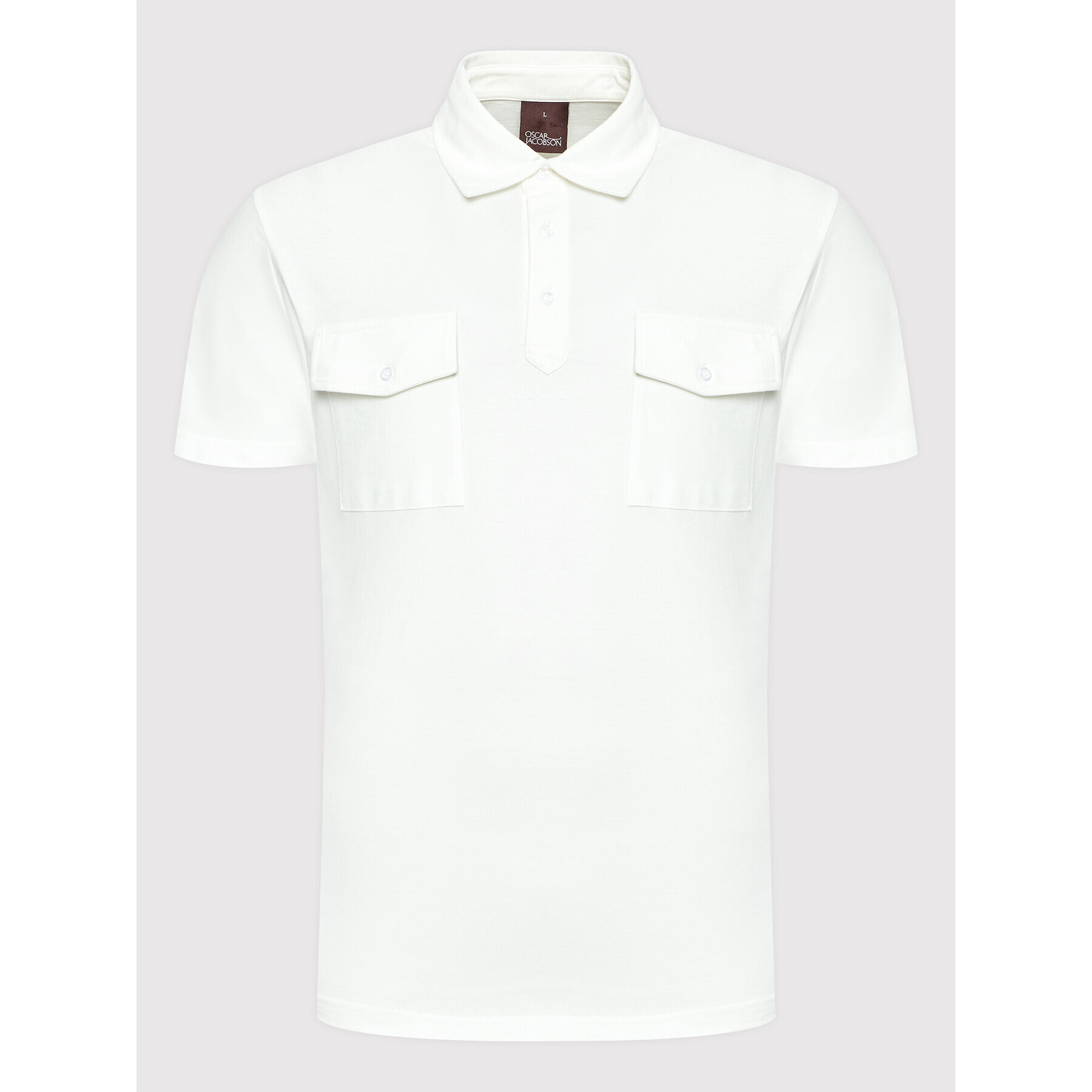 Oscar Jacobson Polo majica Zino 6992 3216 Bela Regular Fit - Pepit.si