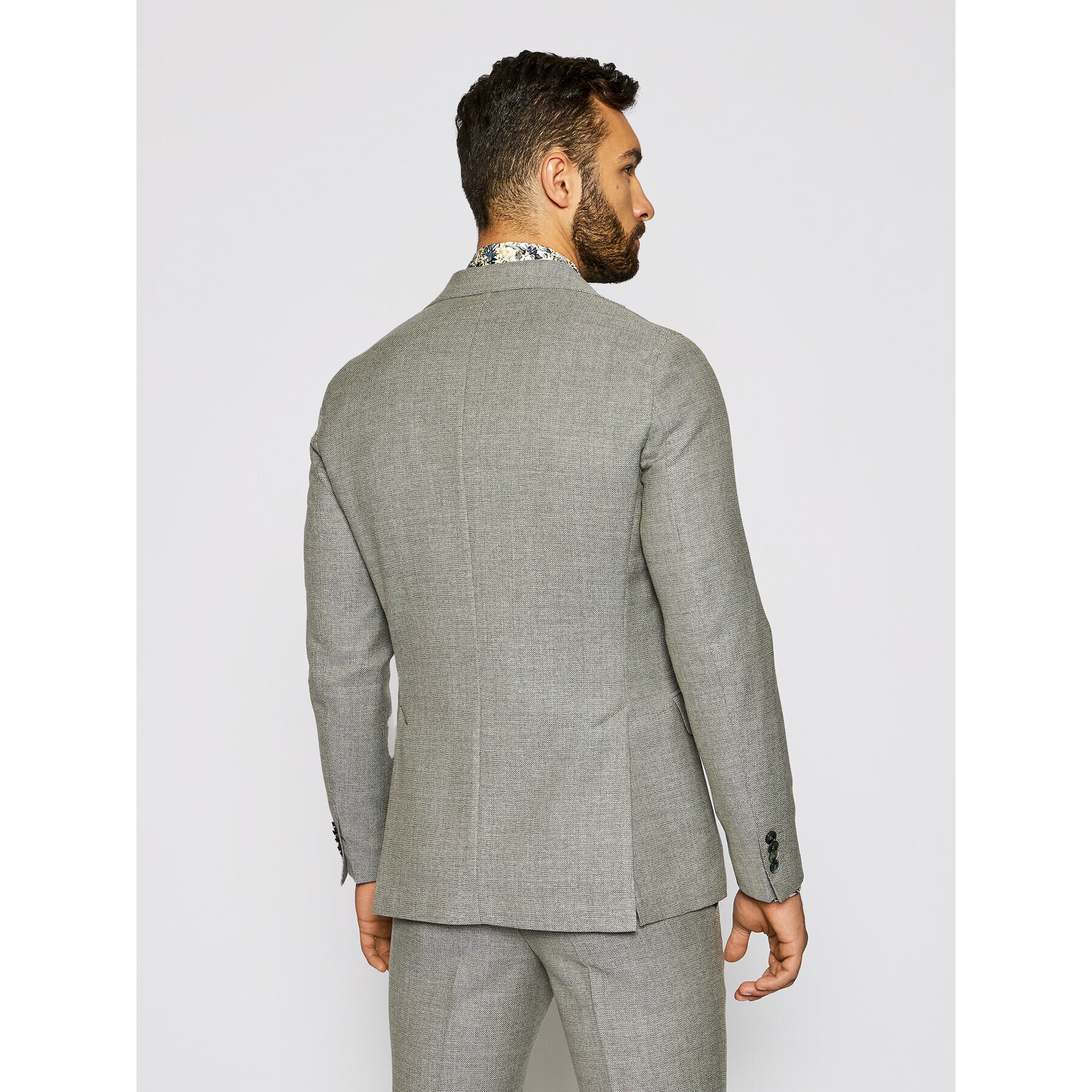 Oscar Jacobson Suknjič Egel 3363 5027 Bež Slim Fit - Pepit.si