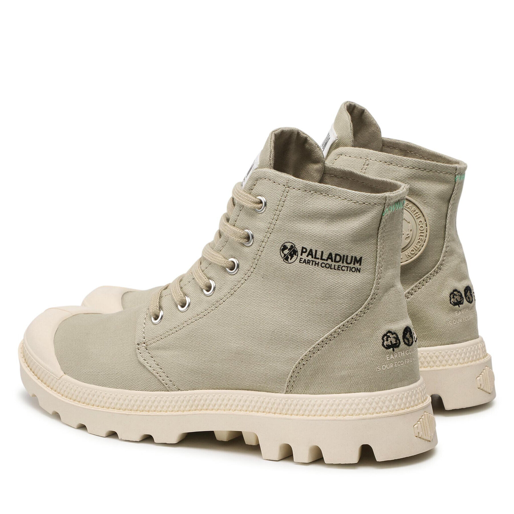 Palladium Pohodni čevlji Pampa Hi Organic II 77100-379-M Zelena - Pepit.si