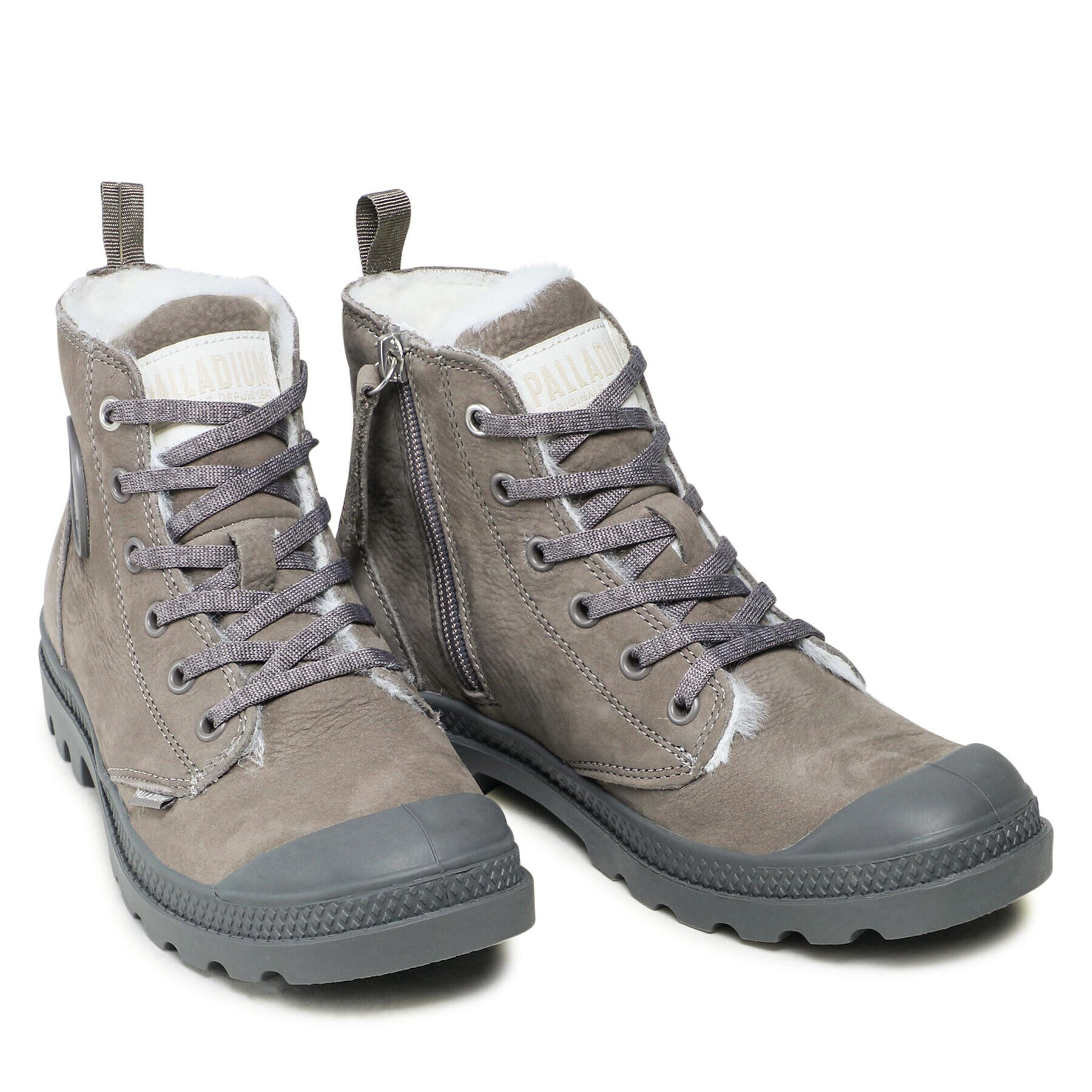 Palladium Pohodni čevlji Pampa Hi Zip Wl 95982-055-M Siva - Pepit.si