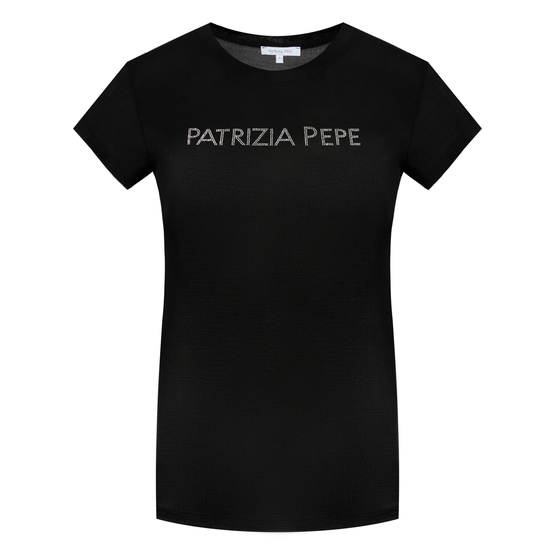 Patrizia Pepe Majica 2M4063/A9A1-K103 Črna Slim Fit - Pepit.si