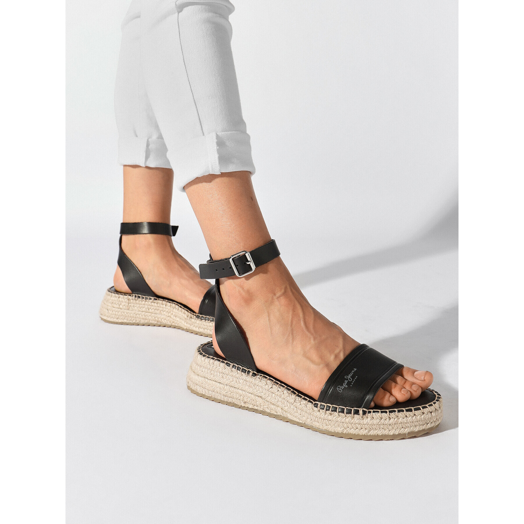 Pepe Jeans Espadrile Kate Emboed PLS90591 Črna - Pepit.si