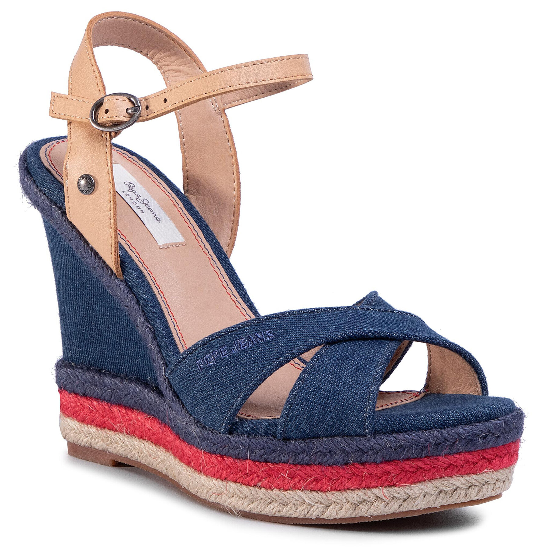 Pepe Jeans Espadrile Ohara Jeans PLS90458 Mornarsko modra - Pepit.si