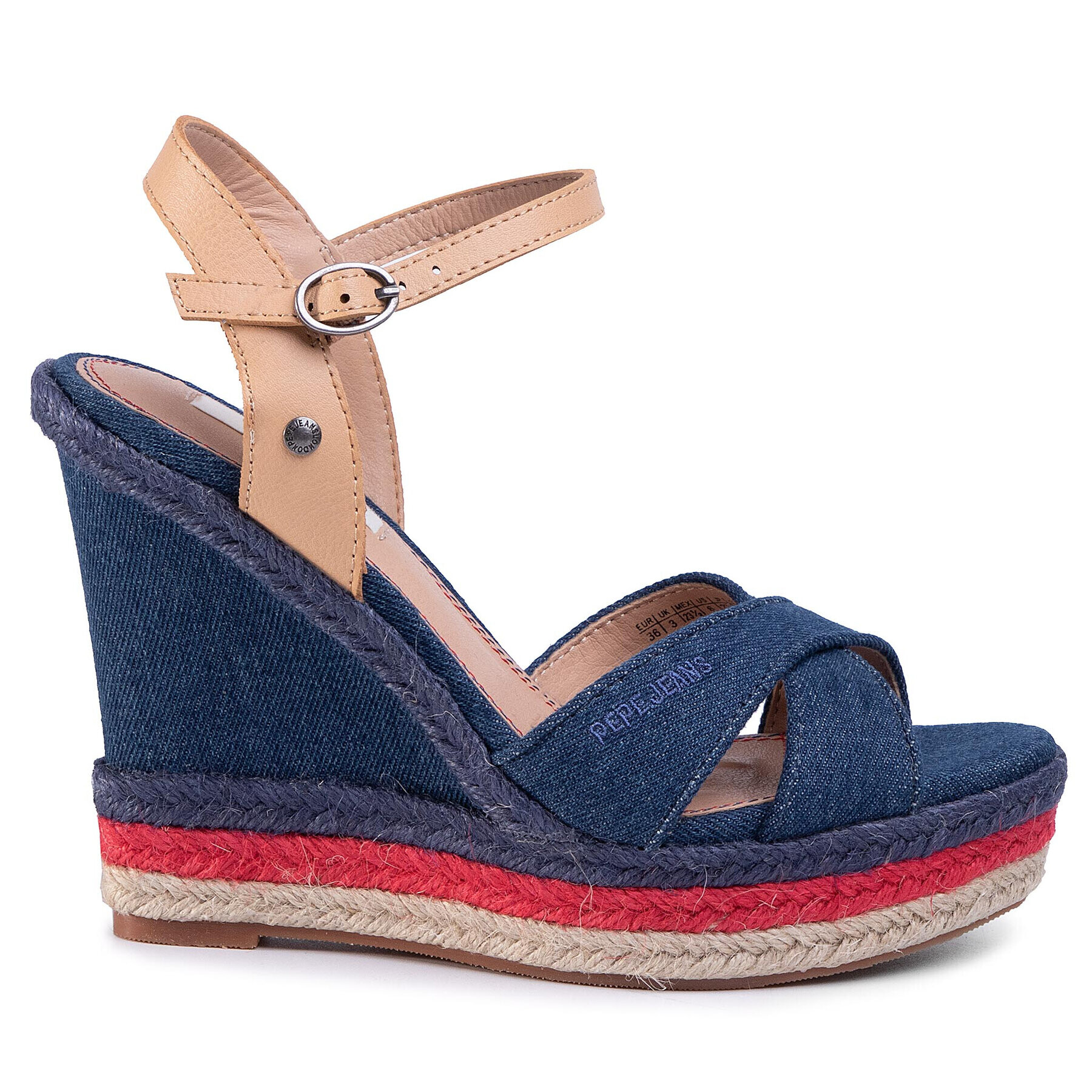 Pepe Jeans Espadrile Ohara Jeans PLS90458 Mornarsko modra - Pepit.si