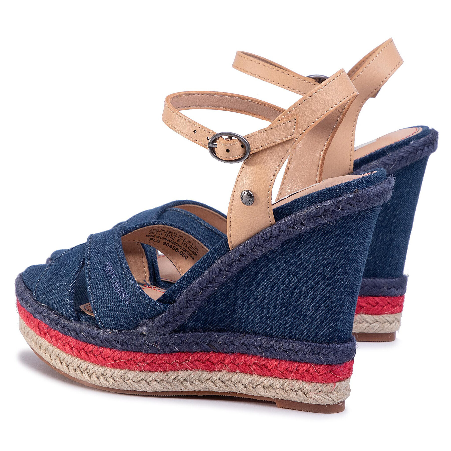 Pepe Jeans Espadrile Ohara Jeans PLS90458 Mornarsko modra - Pepit.si