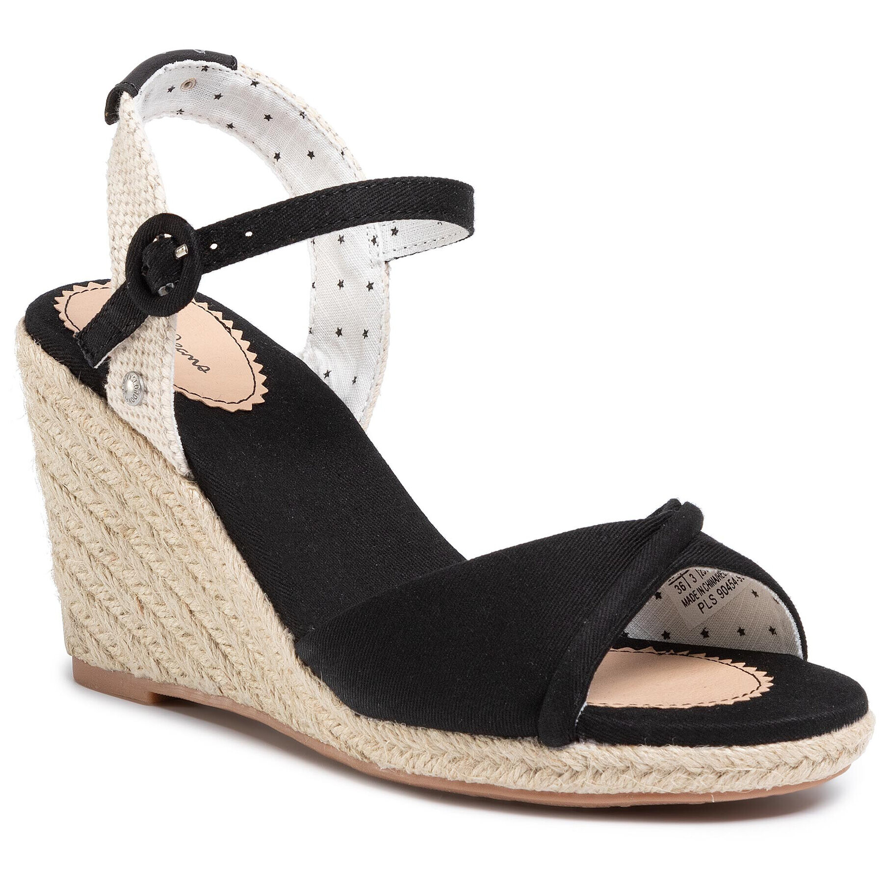 Pepe Jeans Espadrile Shark Lady PLS90454 Črna - Pepit.si